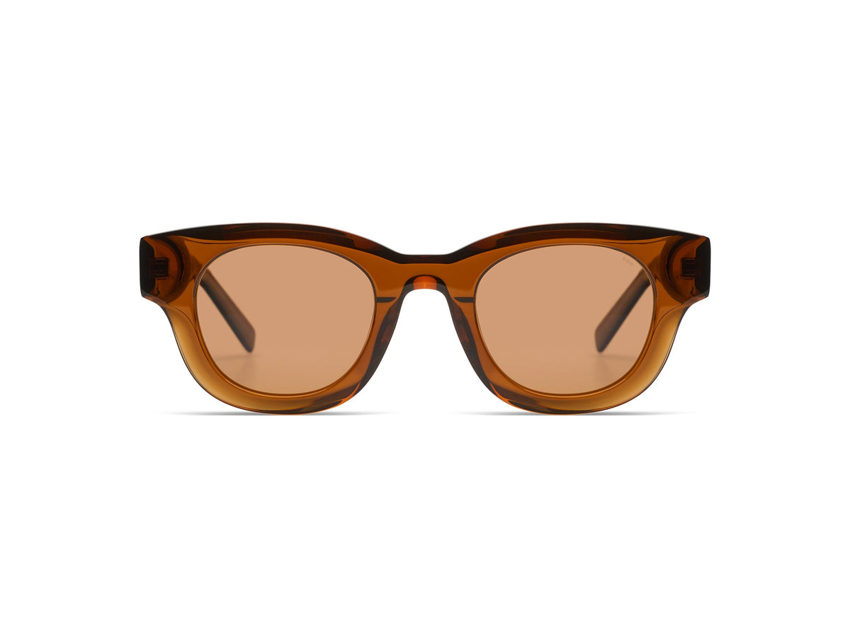 Komono Rae – Marron transparent – verres marron polarisés – vue de face