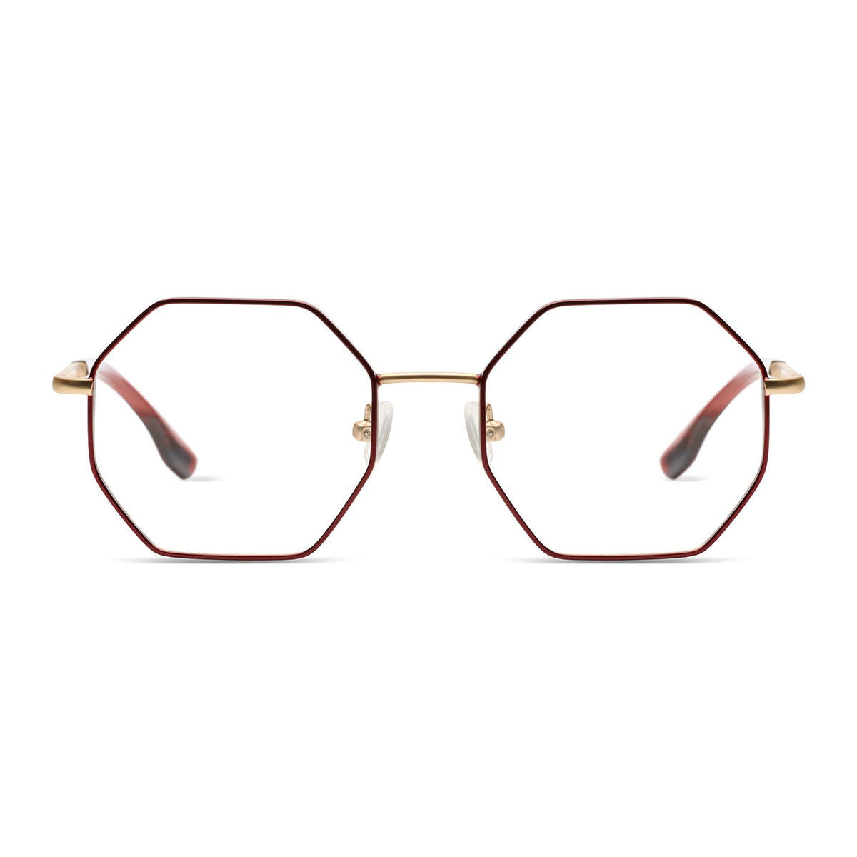 Komono Janet Slims – Whitegold Matte Maroon – vue de face