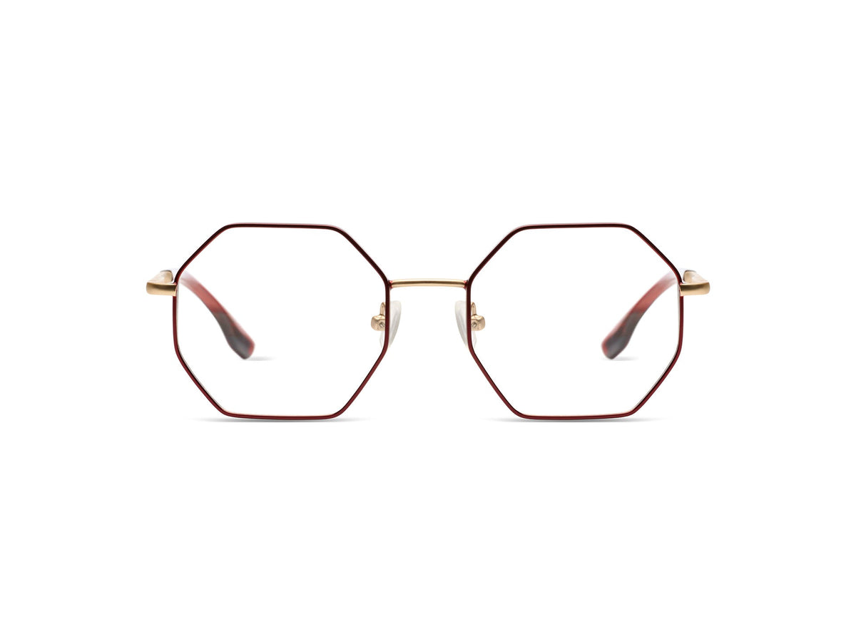 Komono Janet Slims – Whitegold Matte Maroon – vue de face