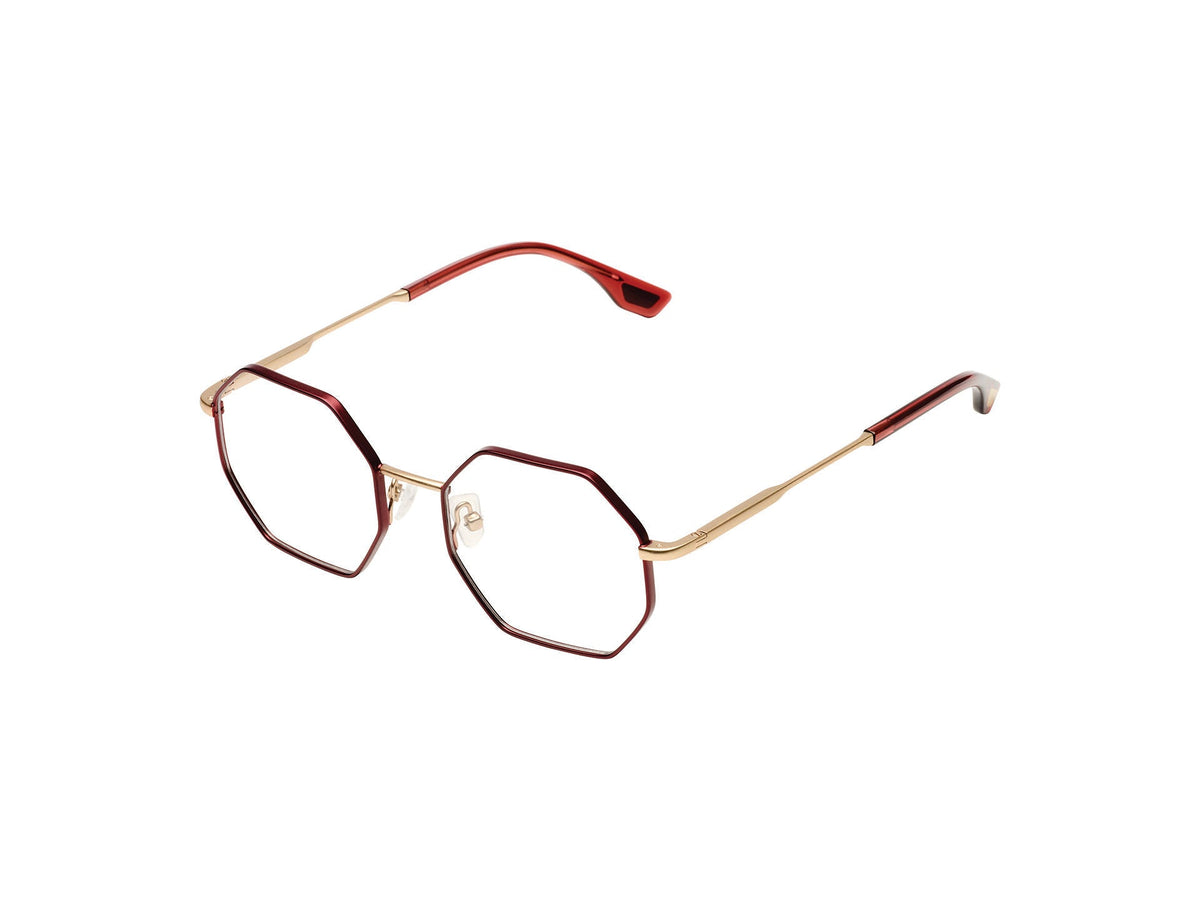 Komono Janet Slims – Whitegold Matte Maroon – vue de profil