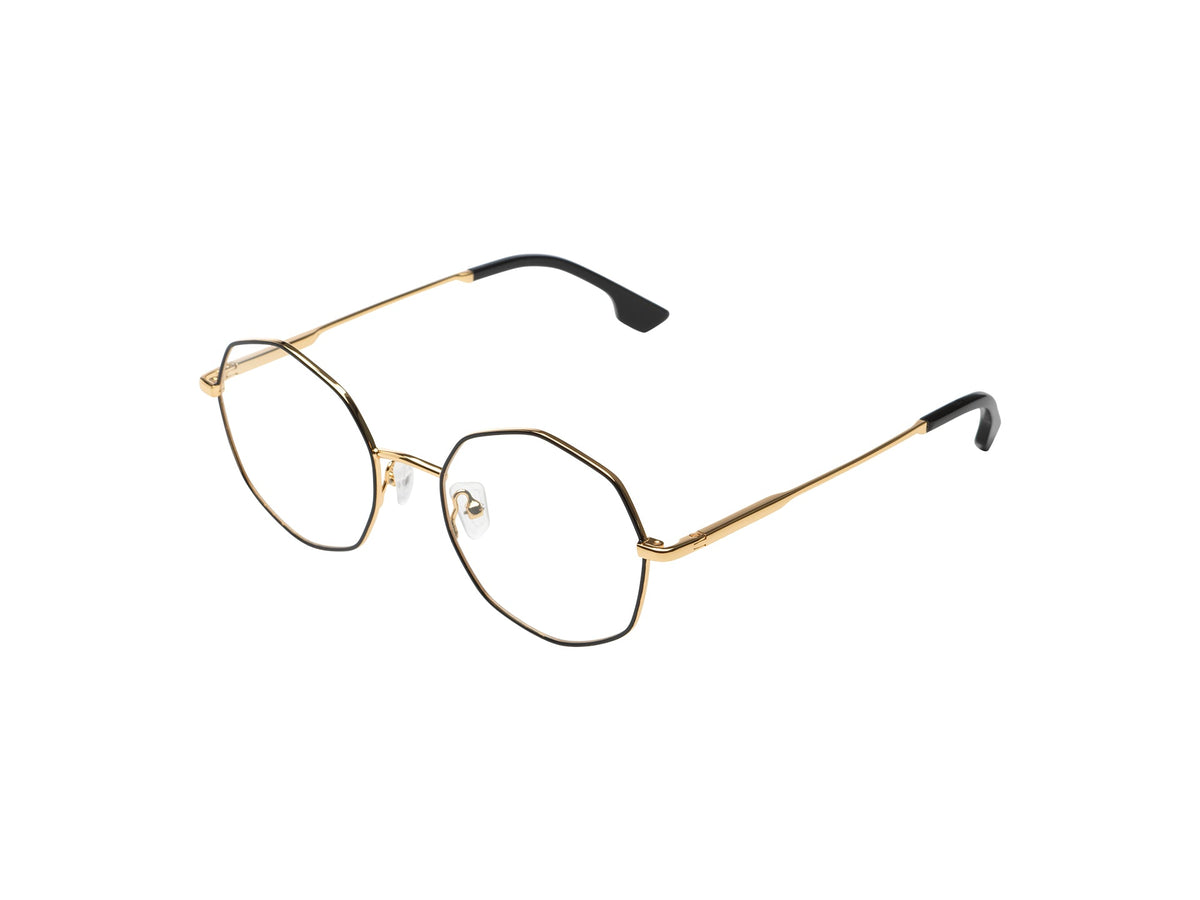 Komono Sofia Slims – Noir / Or – vue de profil