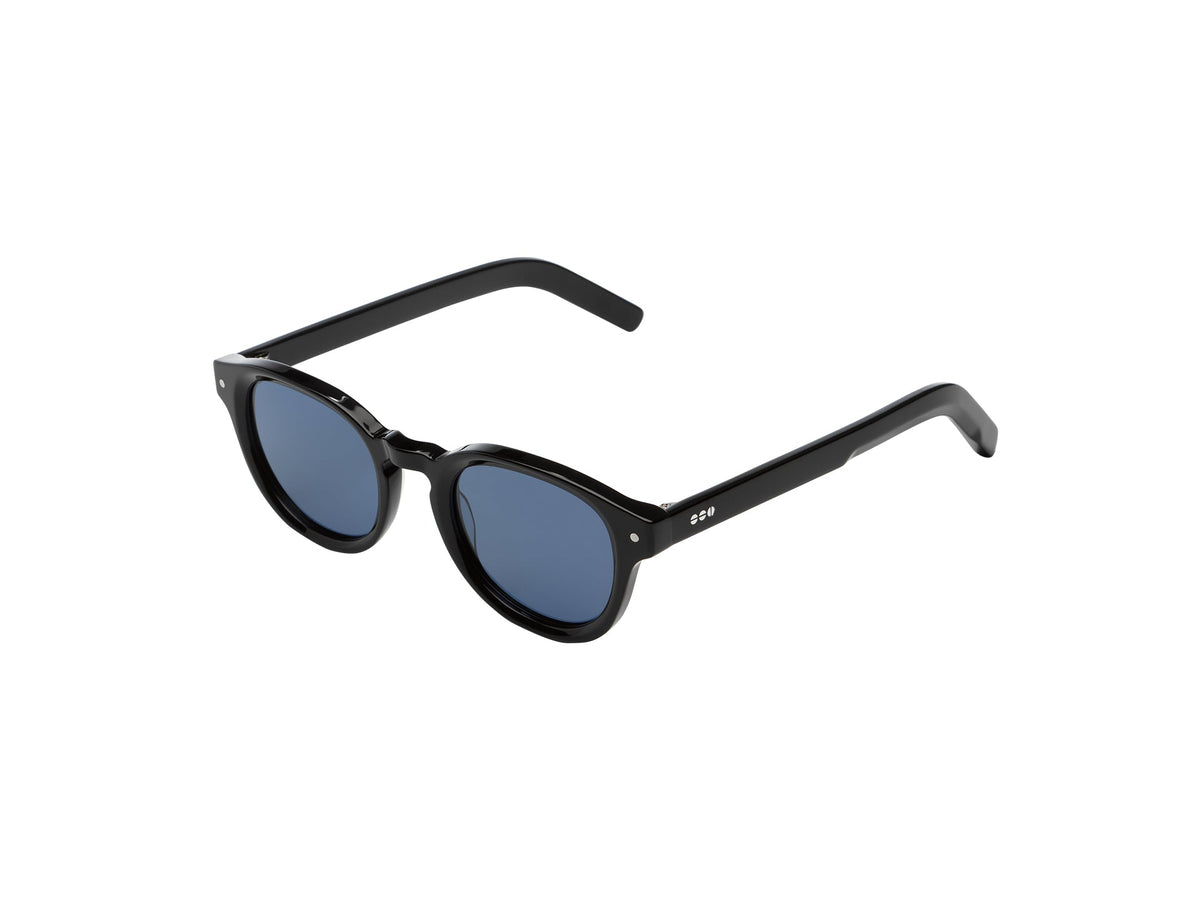 Komono Riley Sun – Noir – verres bleus polarisés – vue de profil