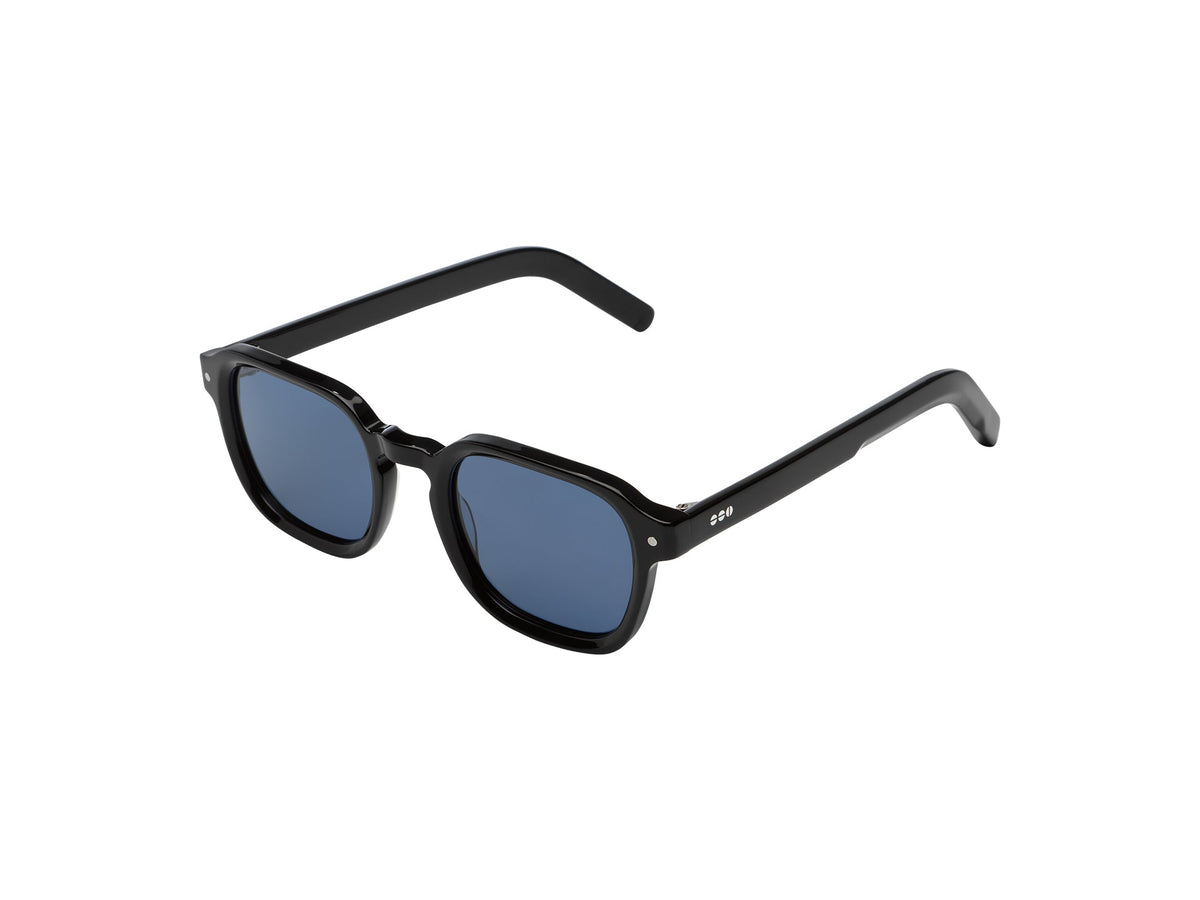 Komono Knox Sun – Noir – verres bleus polarisés – vue de profil