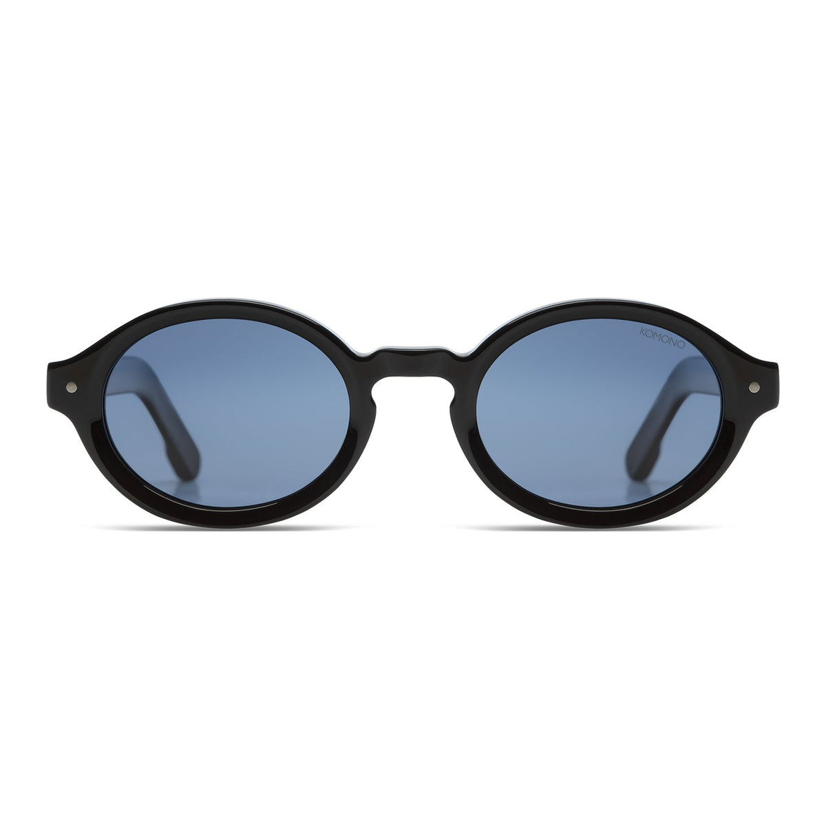 Komono Jace – Noir – verres bleus polarisés – vue de face