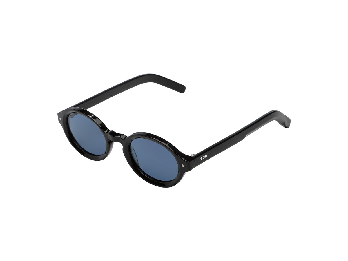 Komono Jace – Noir – verres bleus polarisés – vue de profil