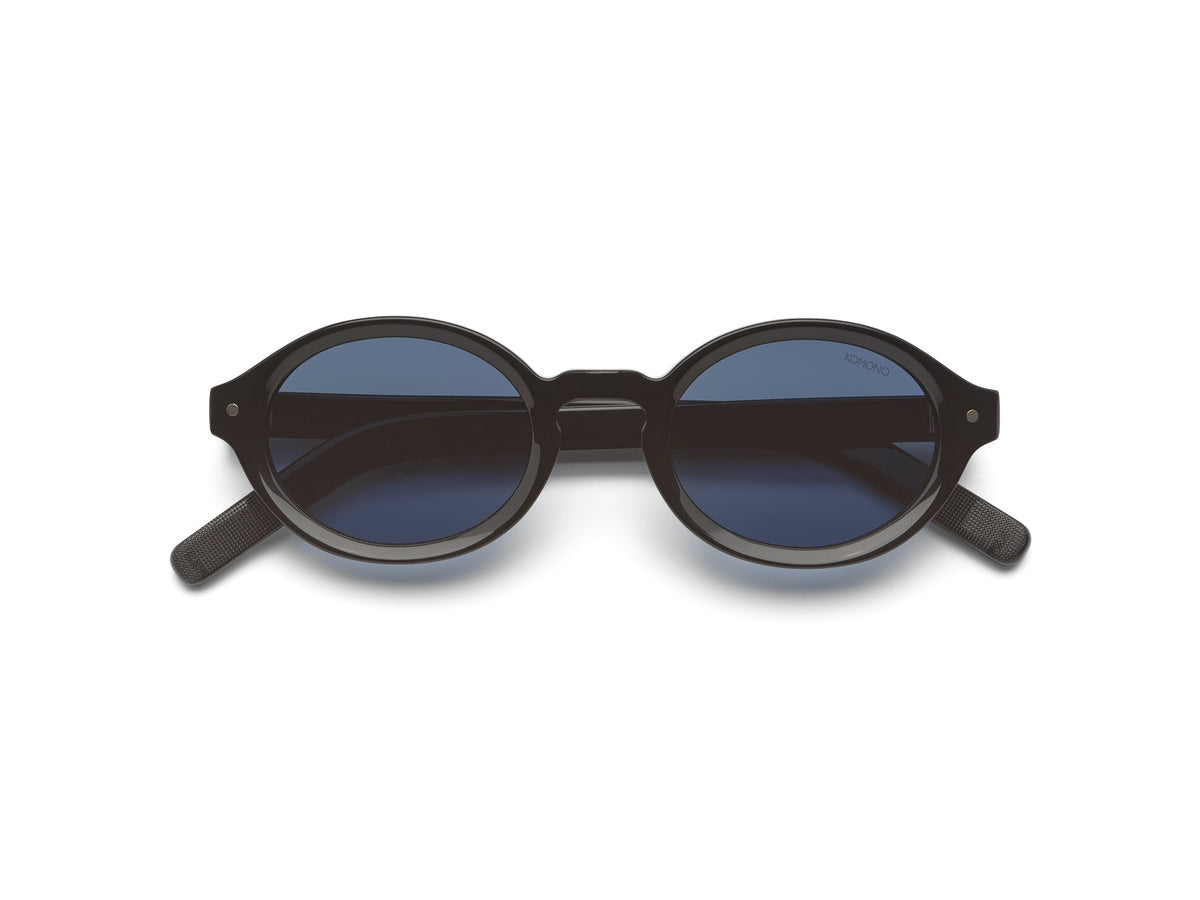 Komono Jace – Noir – verres bleus polarisés – vue de dessus