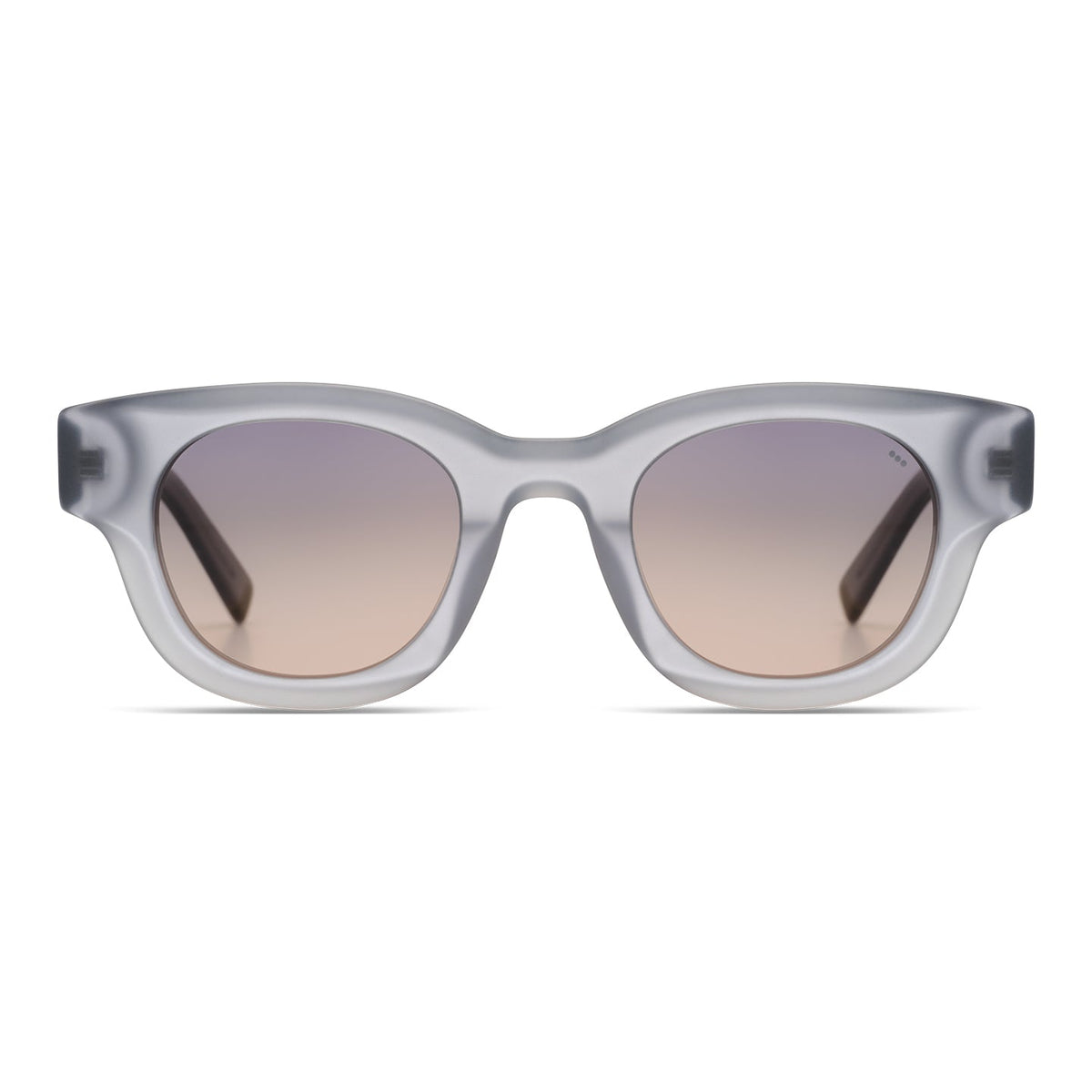 Komono Rae – Gris mat transparent – verres marron polarisés – vue de face