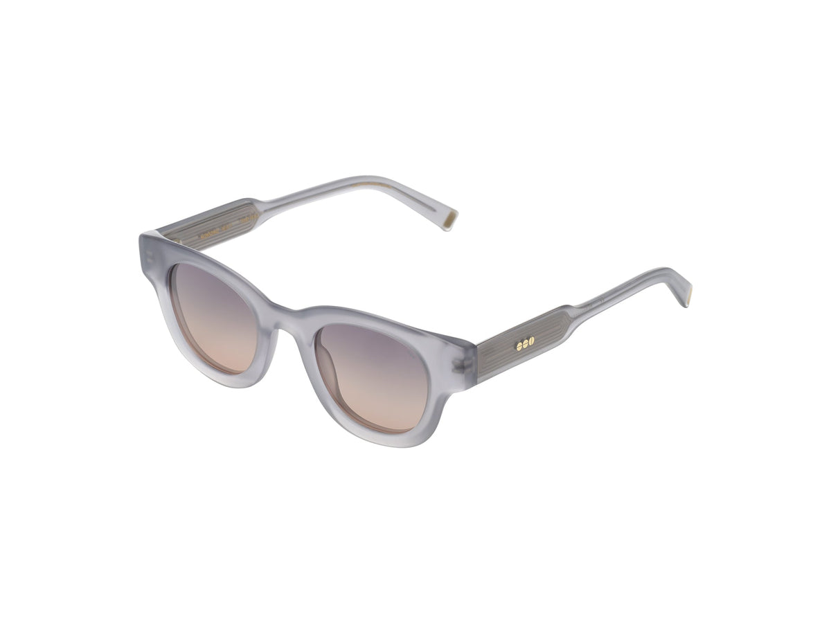 Komono Rae – Gris mat transparent – verres marron polarisés – vue de profil
