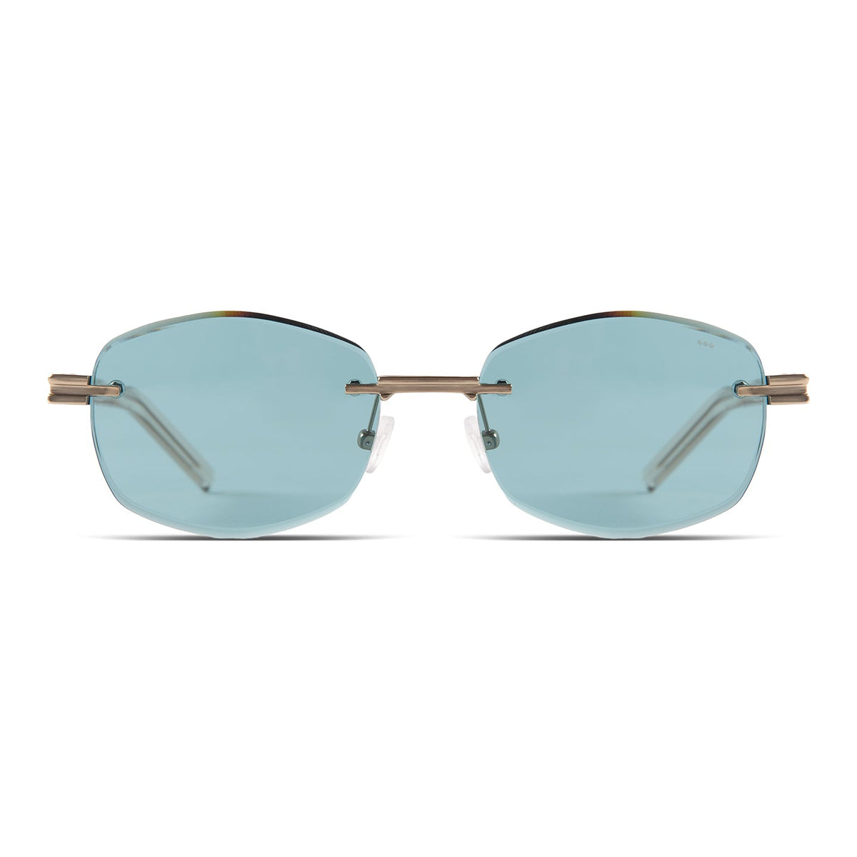 Komono Micah – Or – verres bleu turquoise – vue de face