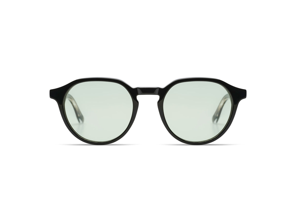 Komono Nigel Sun – Noir – verres verts photochromiques – vue de face