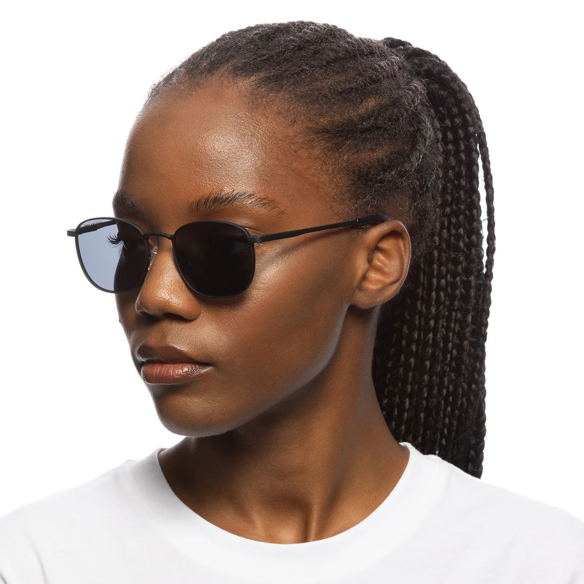 Le Specs Neptune Deux – Noir – verres noirs polarisés – portées