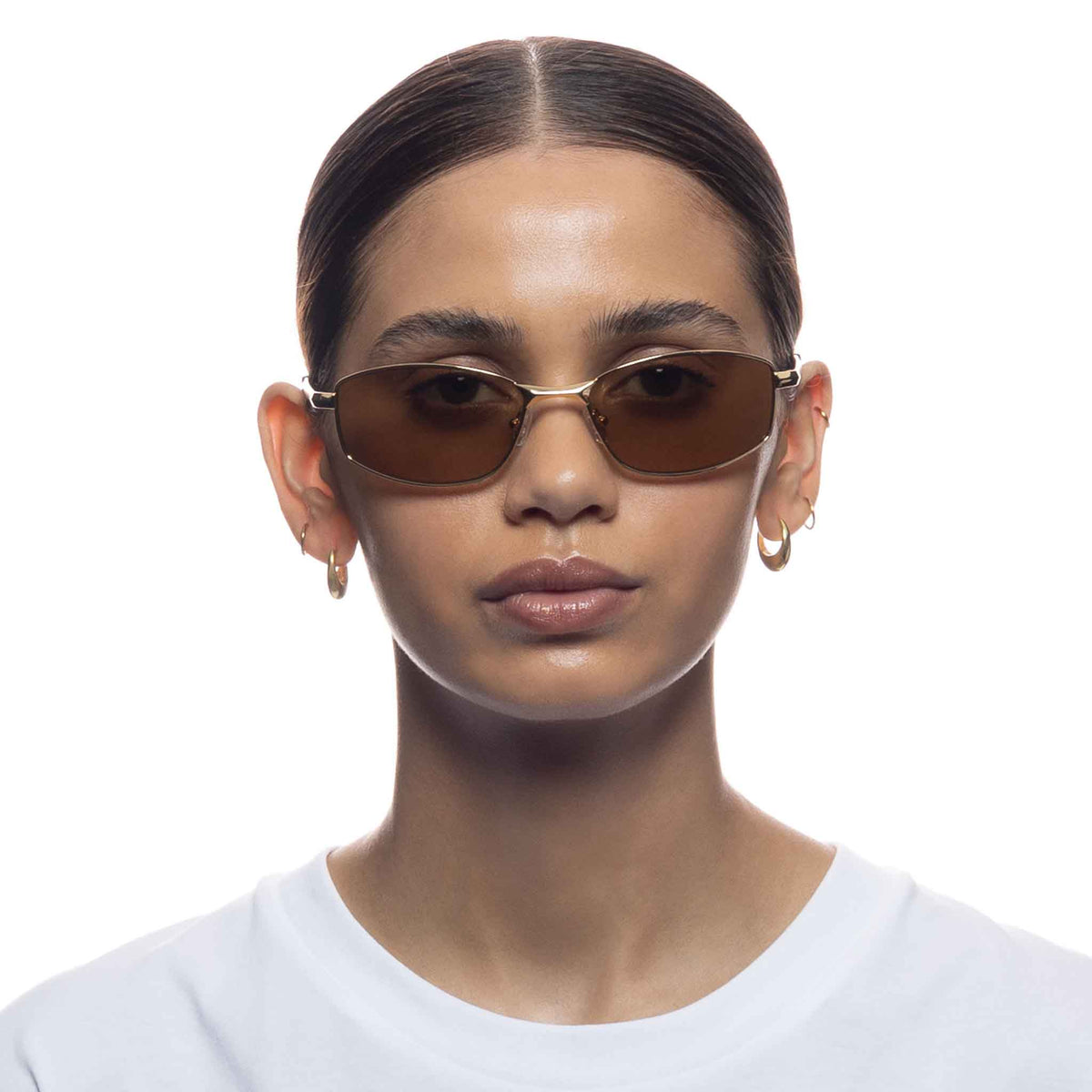 Le Specs Star Beam – Or – verres marron – portées