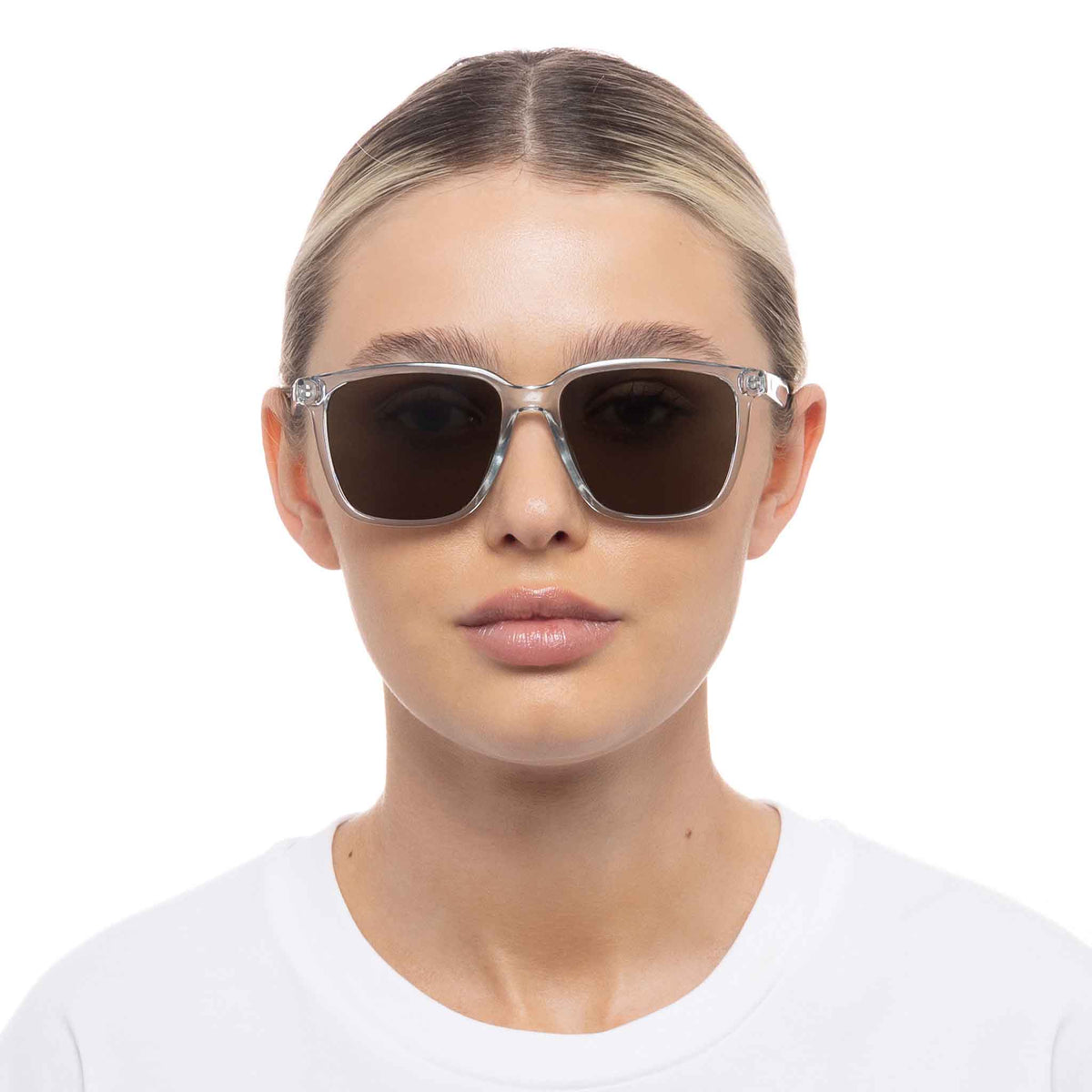 Le Specs Fair game – Transparent – verres verts – portées