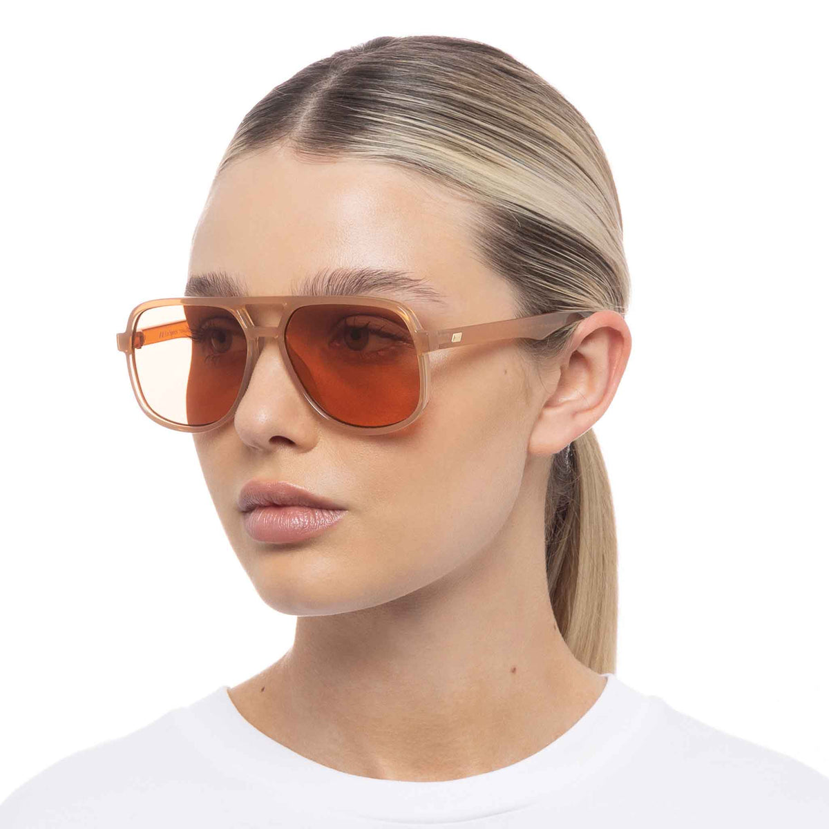 Le Specs Trailbreaker – Marron – verres orange – portées