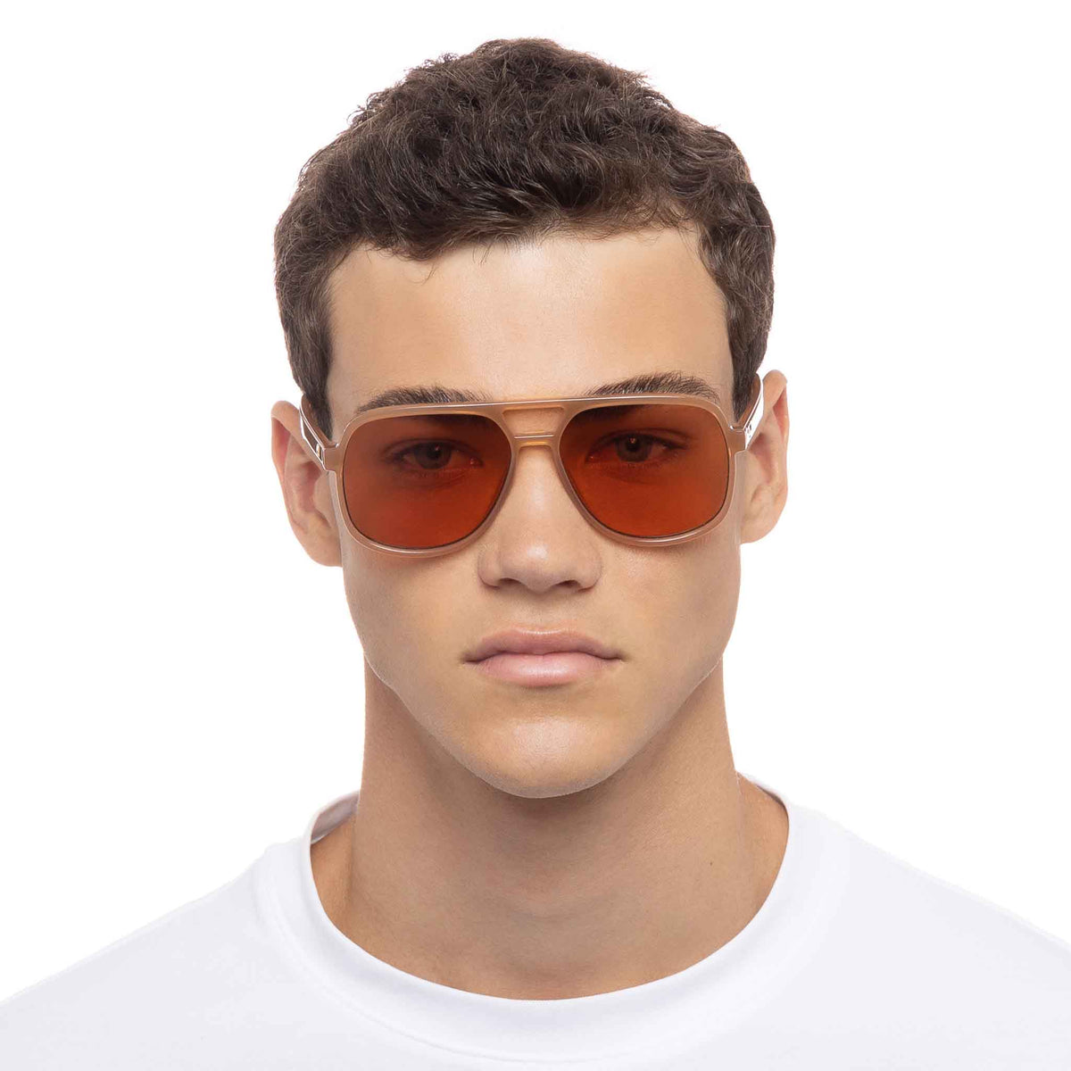 Le Specs Trailbreaker – Marron – verres orange – portées