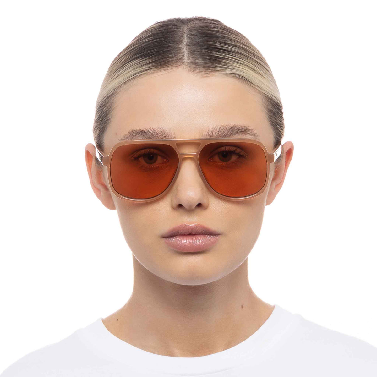 Le Specs Trailbreaker – Marron – verres orange – portées