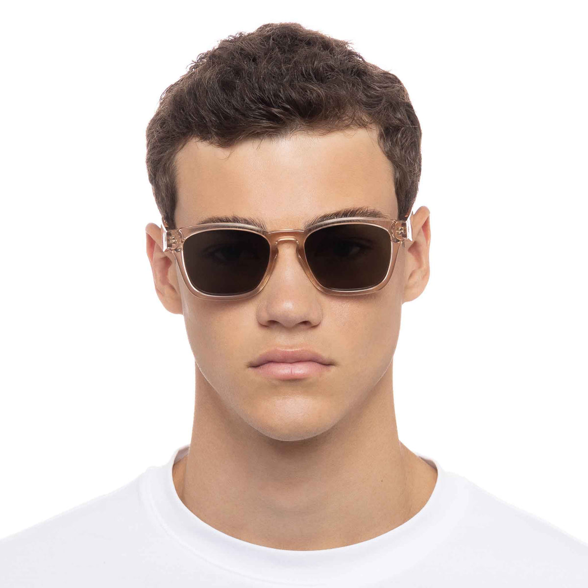 Le Specs Players Playa – Transparent – verres gris – portées