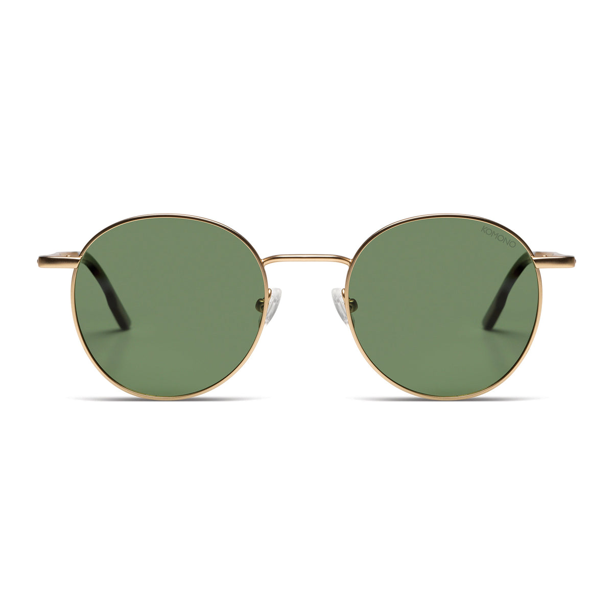 Komono Pete Sun – Or – verres verts polarisés – vue de face