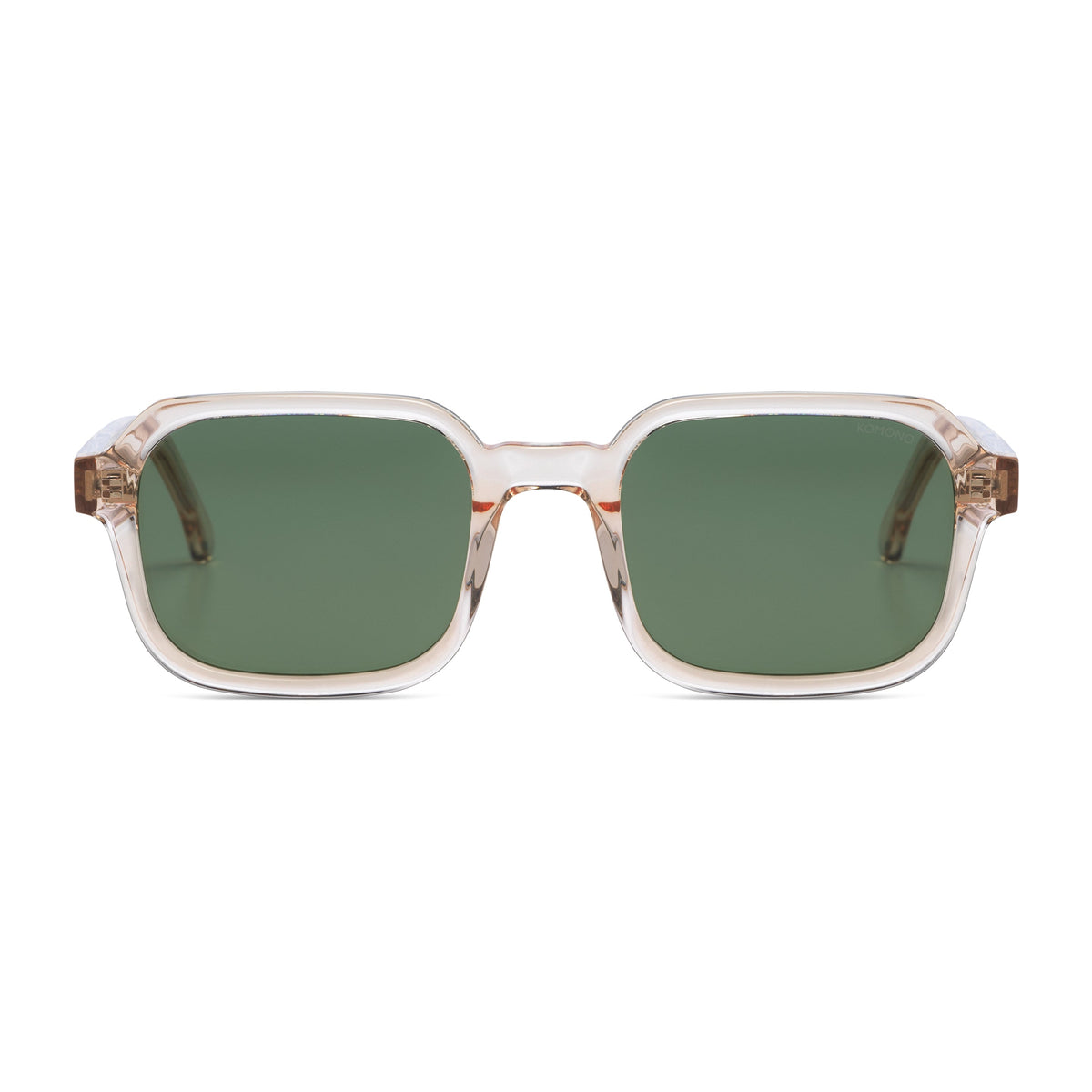 Komono Romeo – Beige transparent – verres verts – vue de face