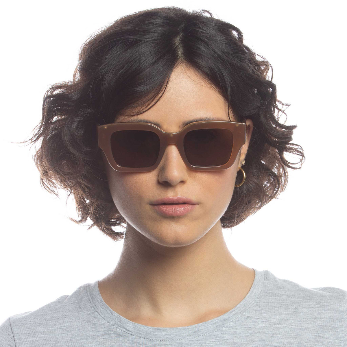 Le Specs Hypnos Alt Fit – Marron – verres marron – portées