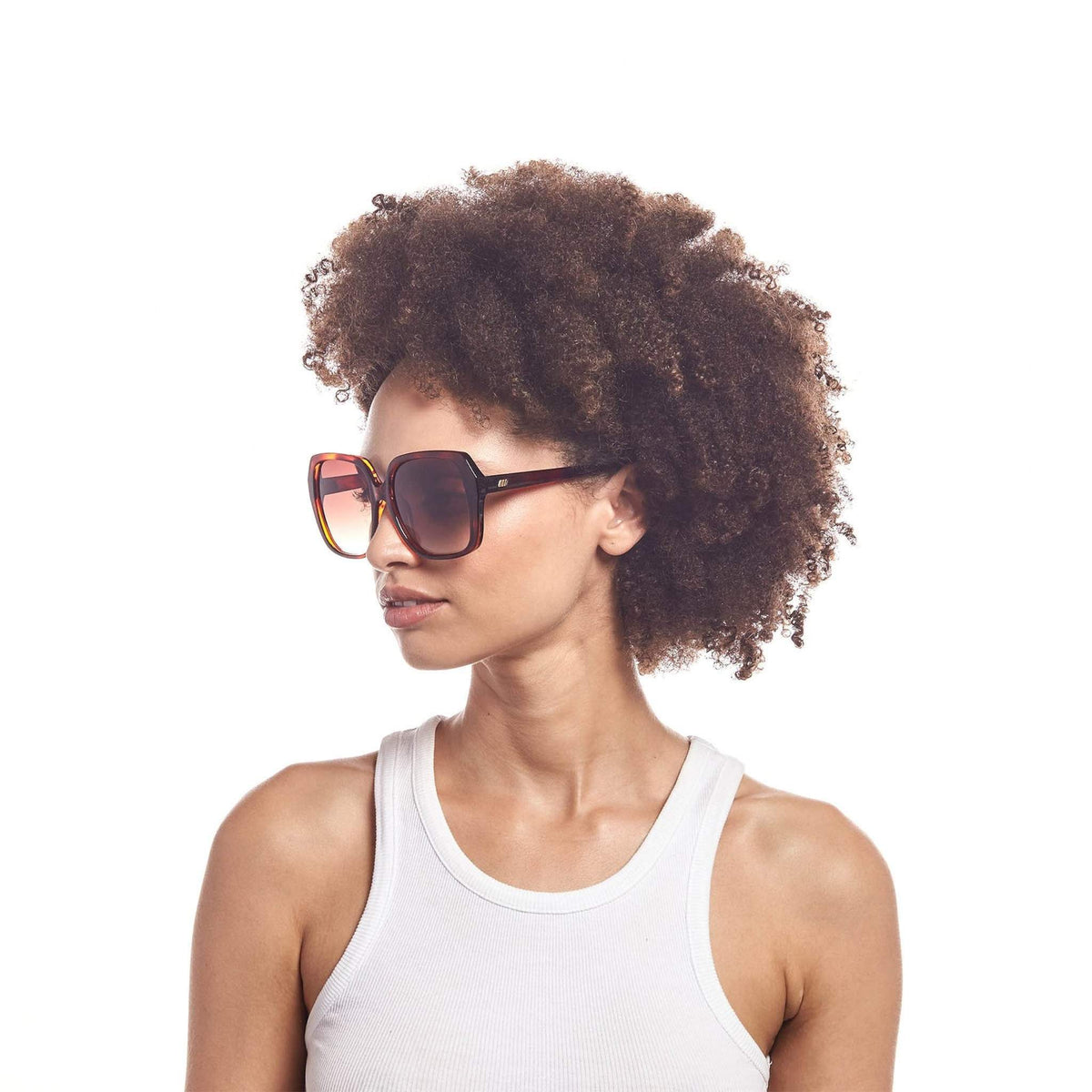 Le Specs Frofro Alt Fit – Écaille – verres marron – portées