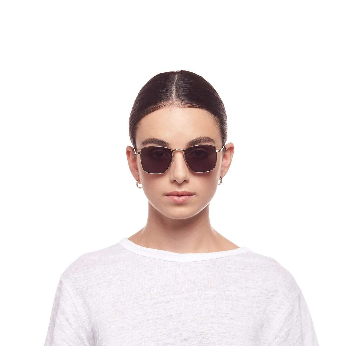 Le Specs Folsom – Or – verres noirs – portées
