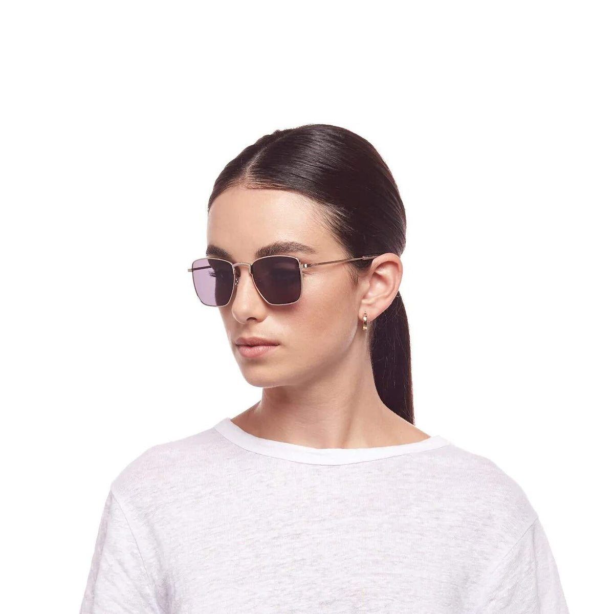 Le Specs Folsom – Or – verres noirs – portées
