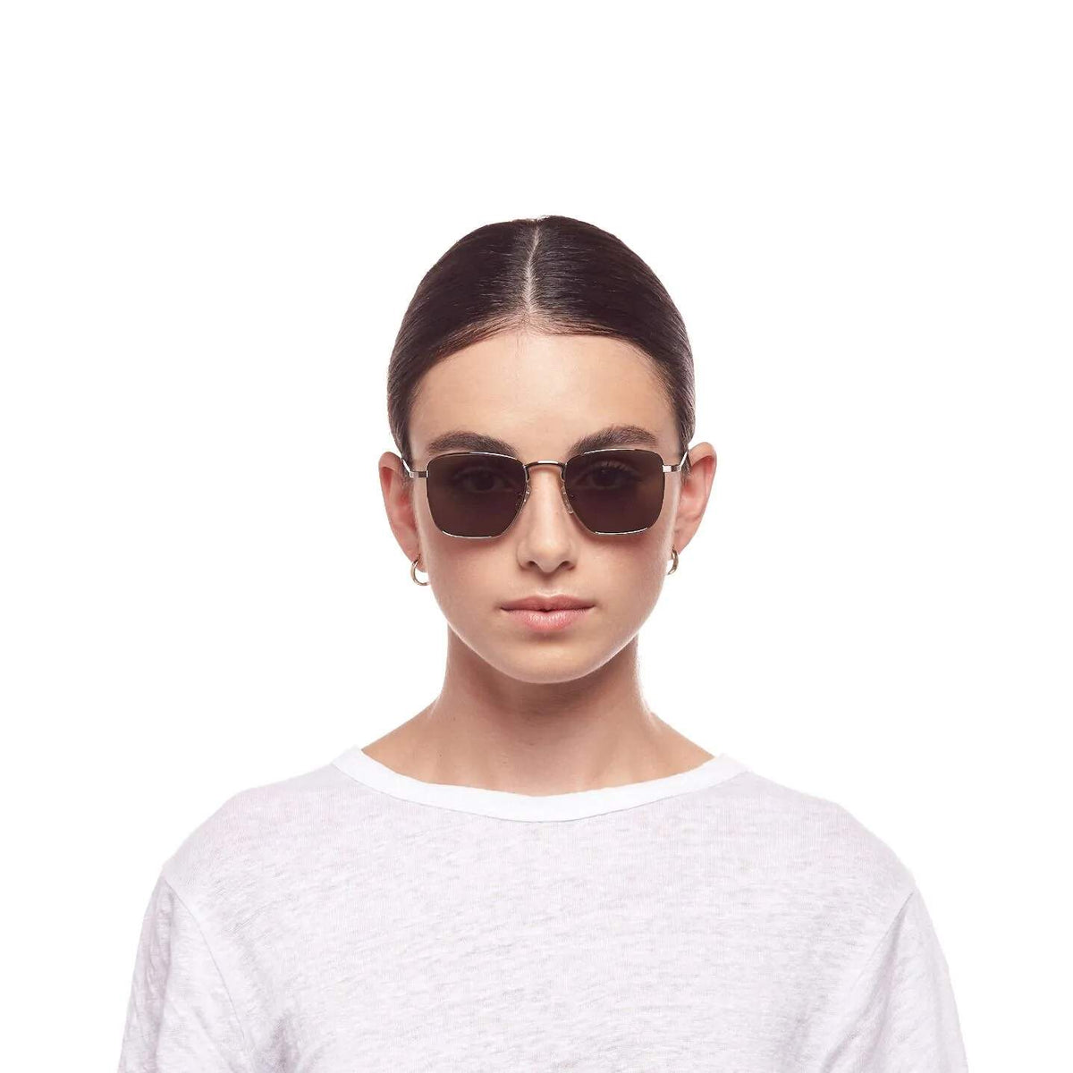 Le Specs Folsom – Argent – verres verts – portées