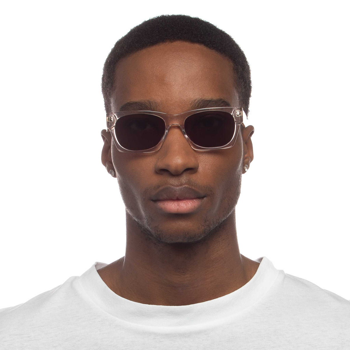 Le Specs Dang It – Transparent – verres gris – portées