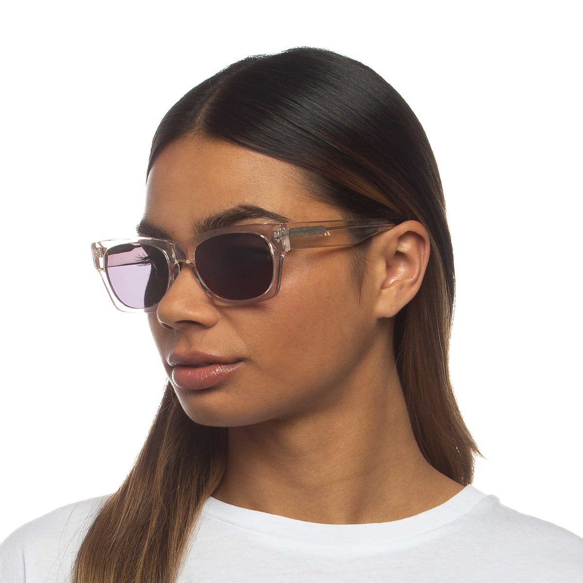 Le Specs Dang It – Transparent – verres gris – portées