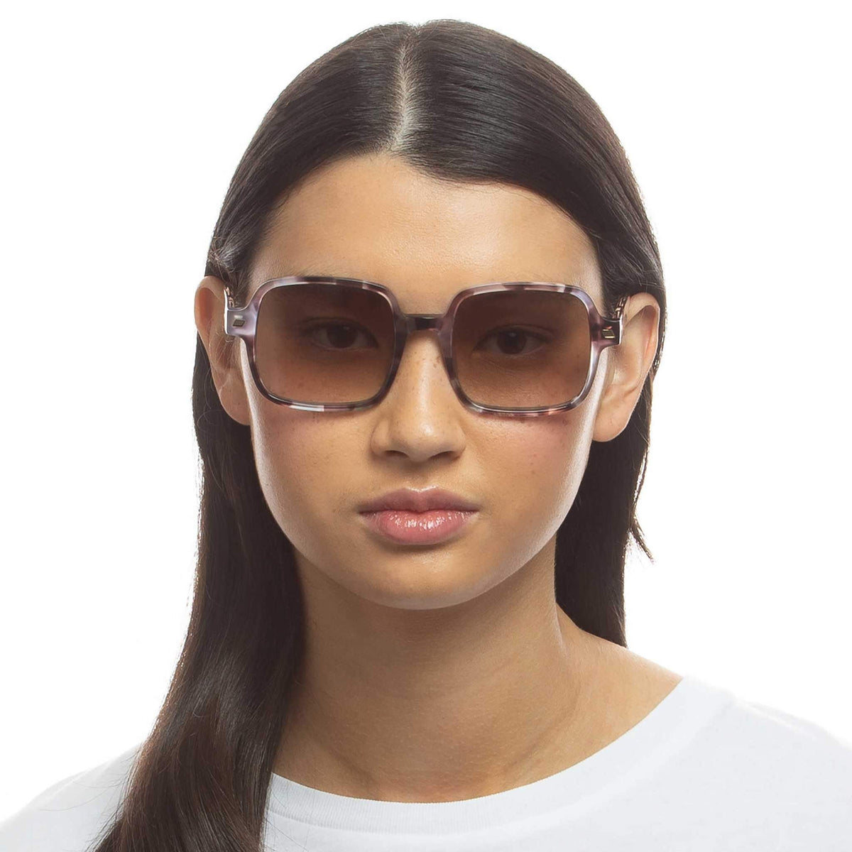 Le Specs Luxe Isla Del Sol – Écaille – verres marron – portées