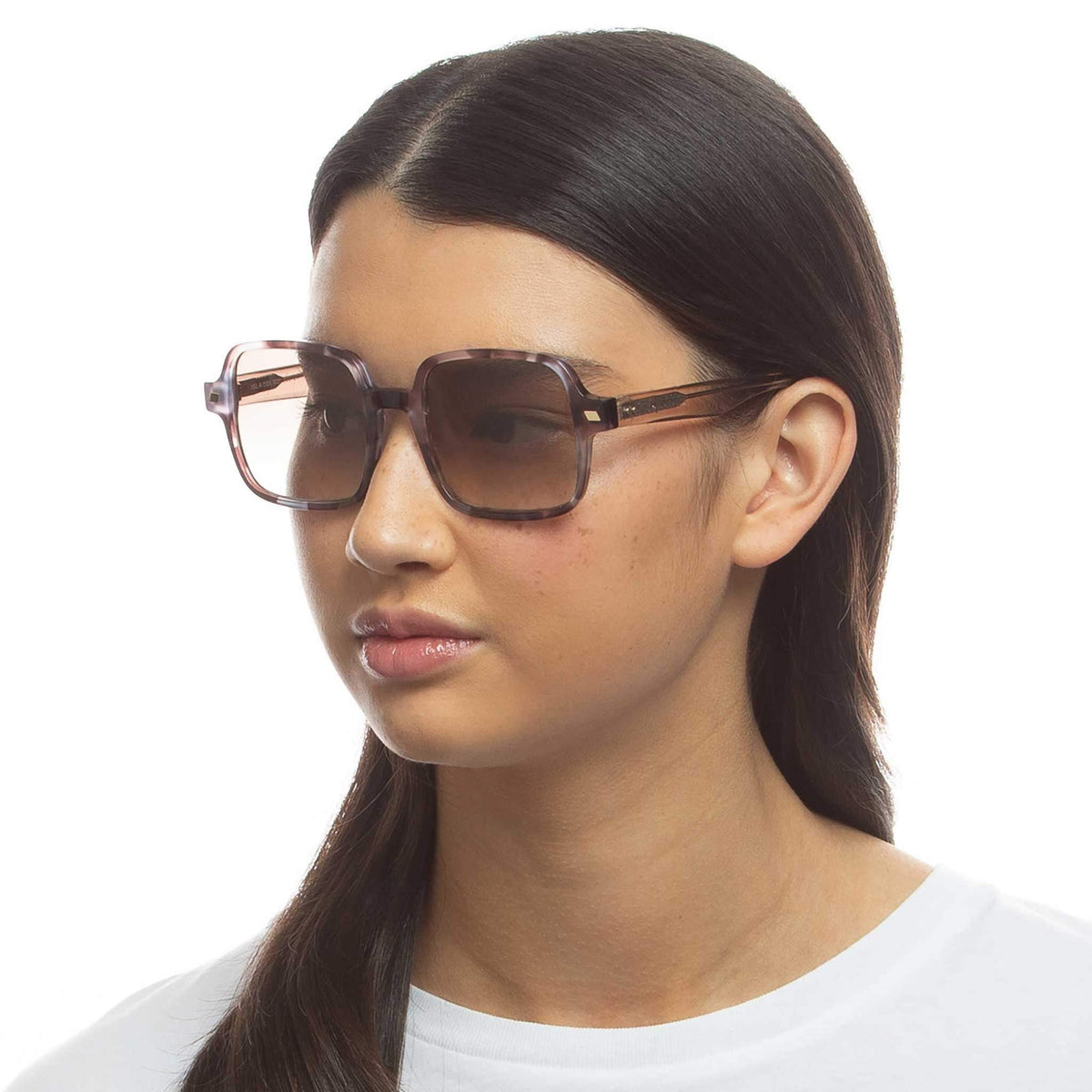Le Specs Luxe Isla Del Sol – Écaille – verres marron – portées