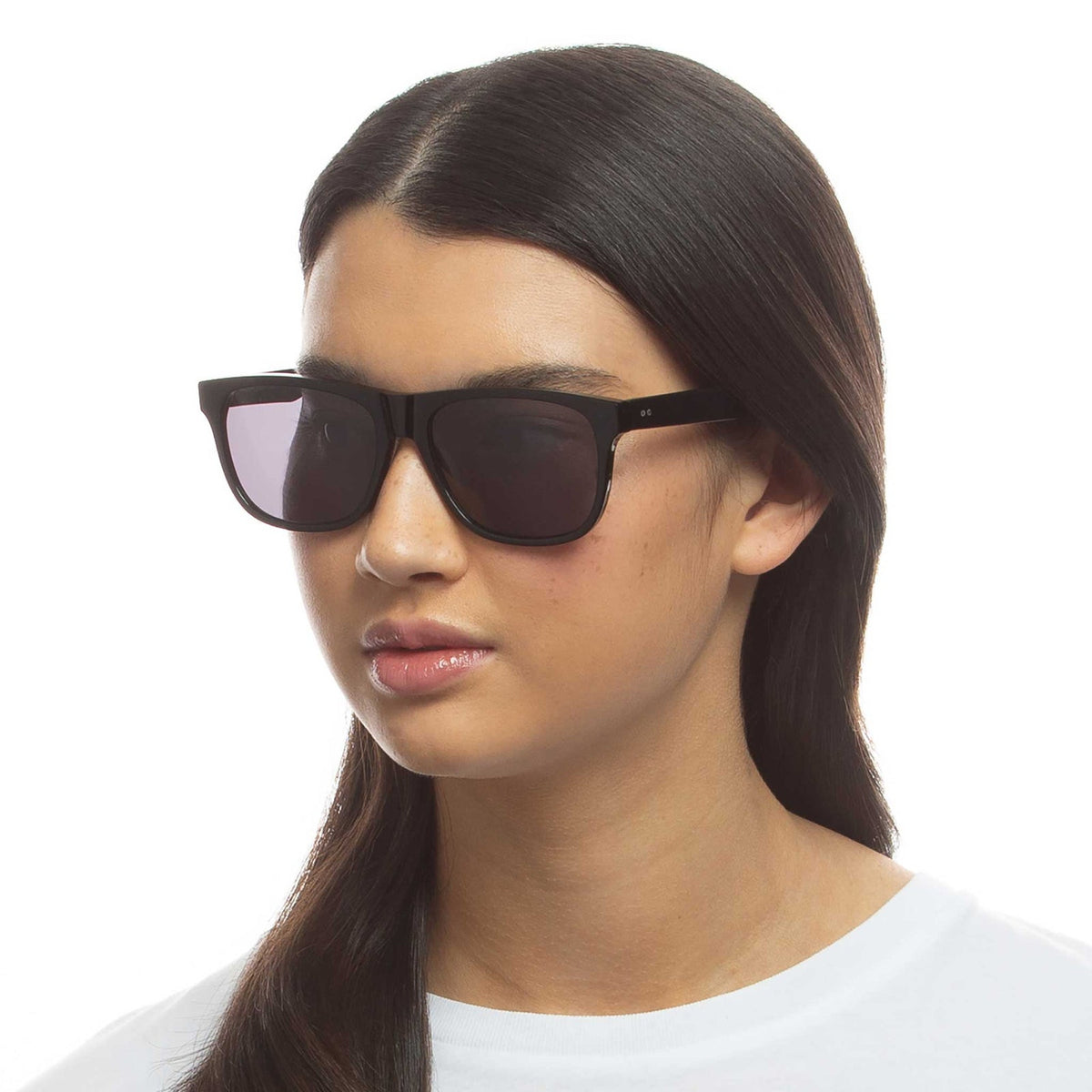 Le Specs Luxe Hacienda – Noir – verres noirs – portées