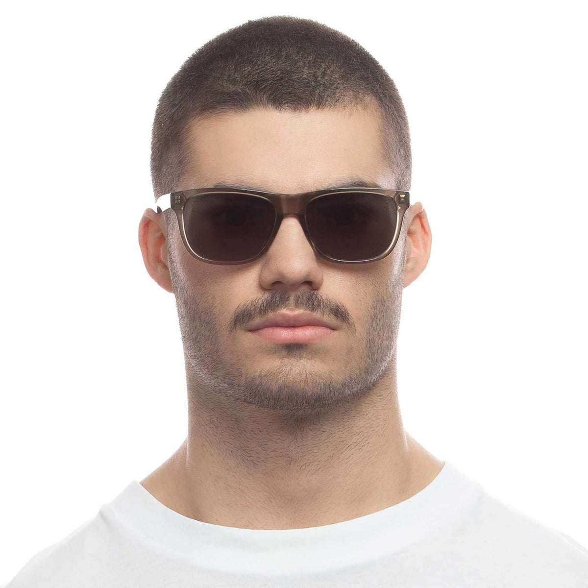 Le Specs Luxe Hacienda – Transparent – verres noirs – portées