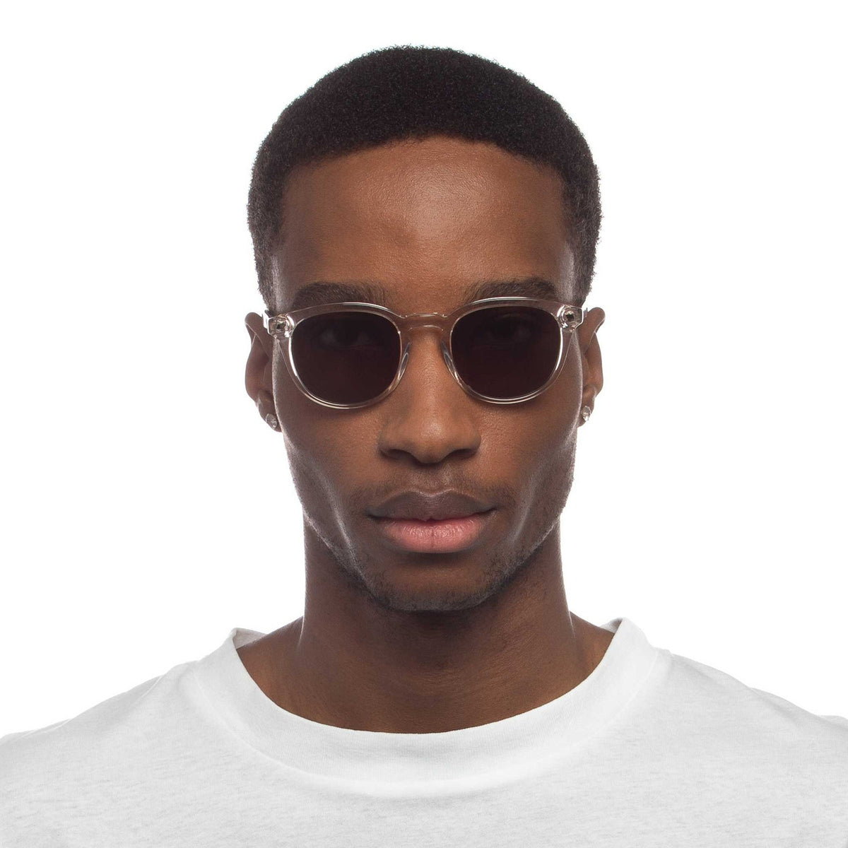 Le Specs Luxe La Play 50 – Transparent – verres verts – portées