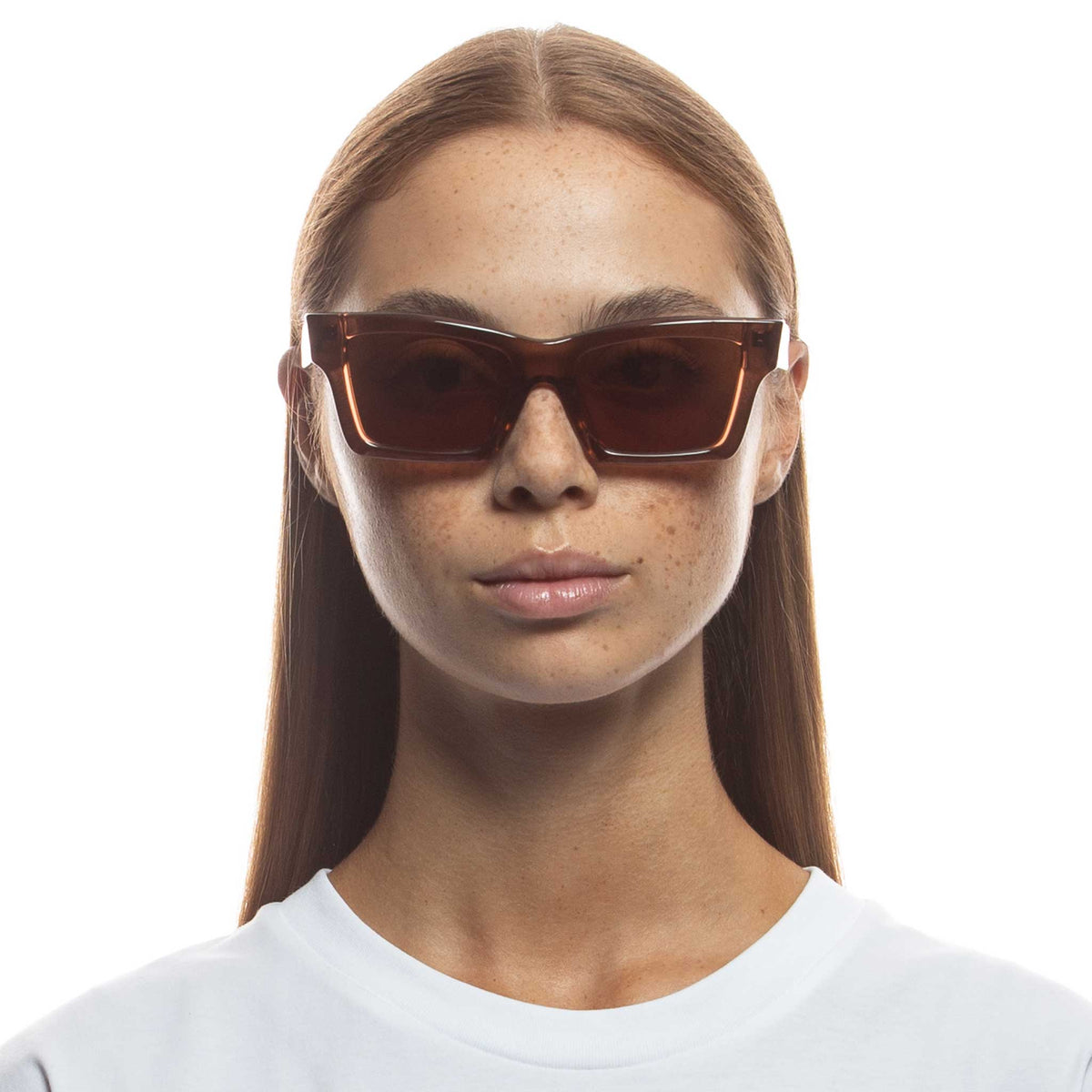 Le Specs Hero Alt Fit – Marron – verres marron – portées