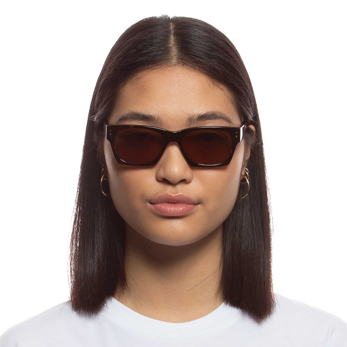 Le Specs Dang It – Écaille – verres marron – portées