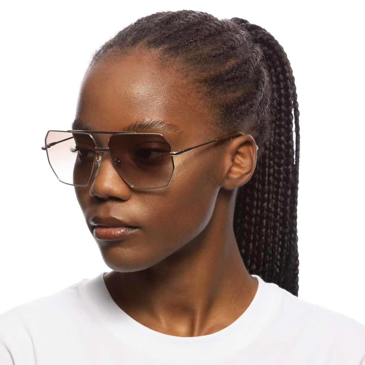 Le Specs Infamous – Or – verres dorés – portées