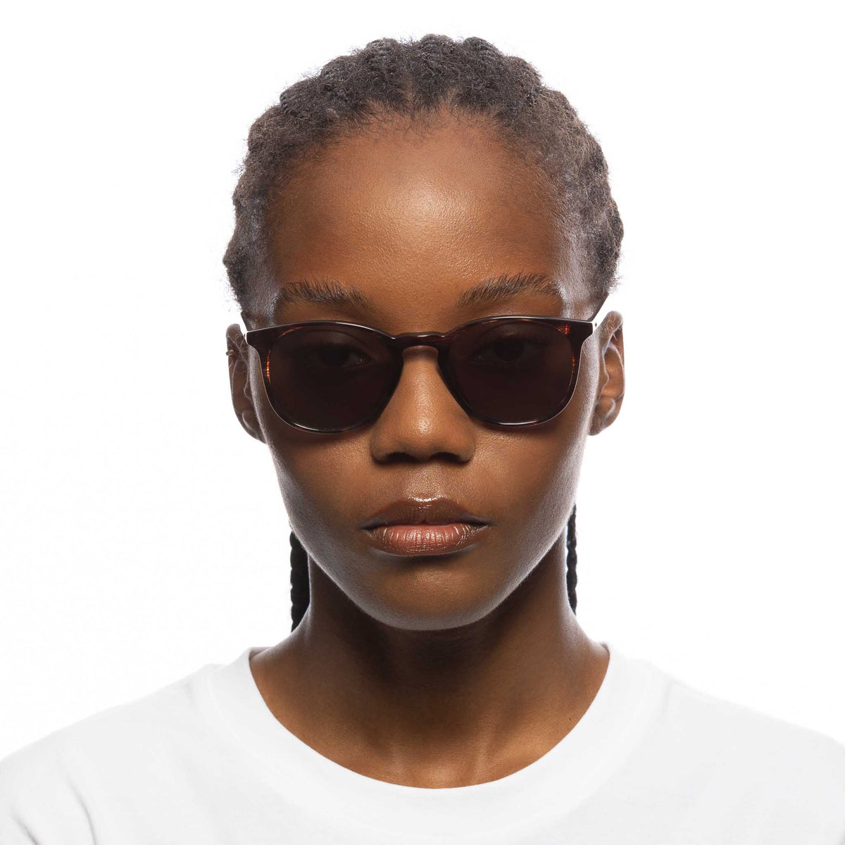 Le Specs Le Sustain Biogen 50 – Écaille – verres noirs – portées