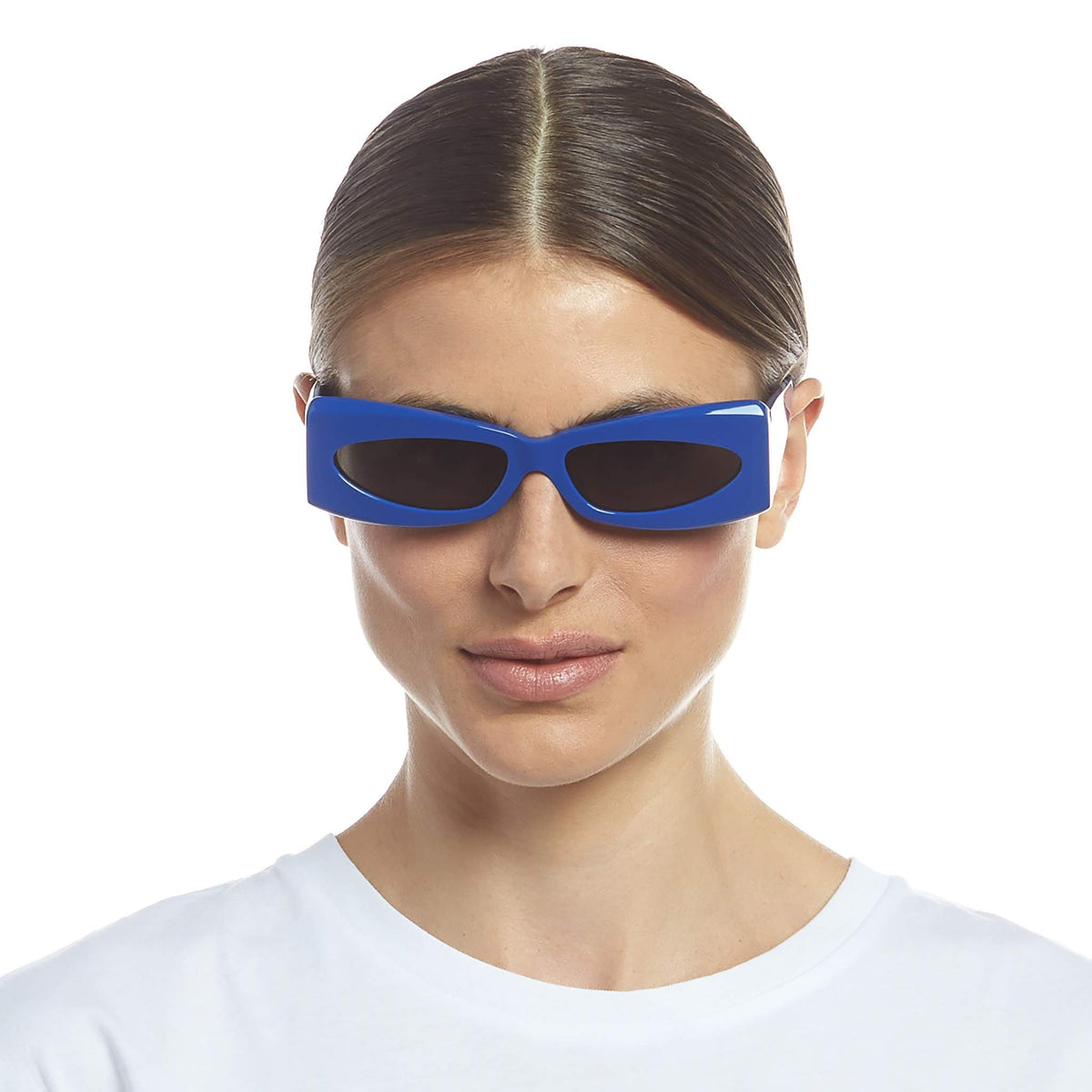 Le Specs Luxe Chaos theory – Bleu – verres noirs – portées