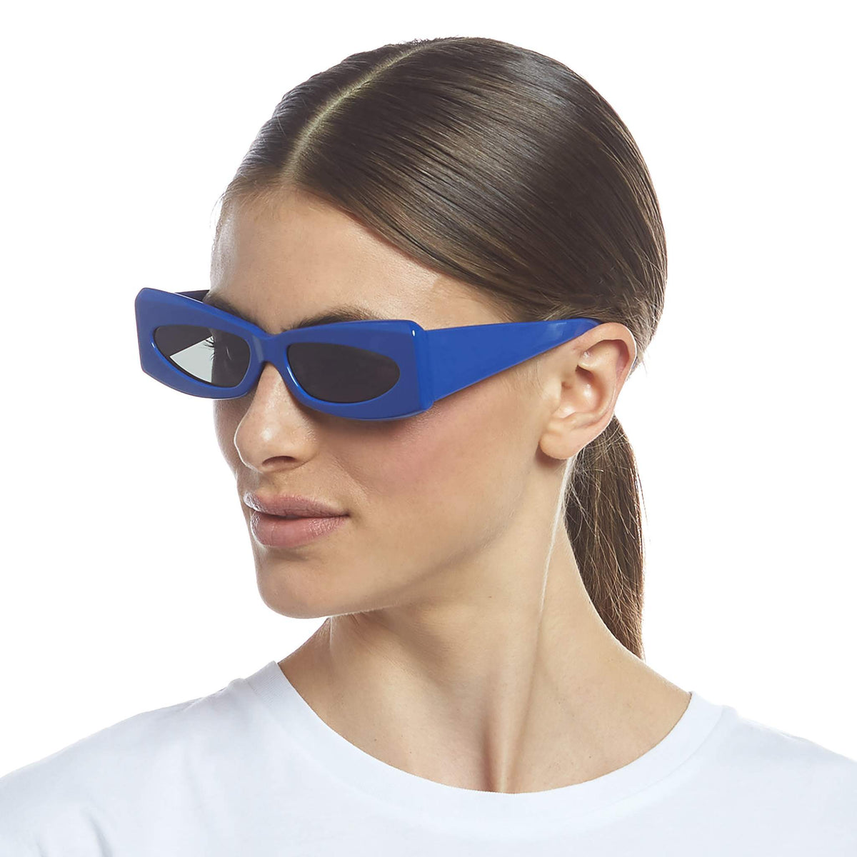 Le Specs Luxe Chaos theory – Bleu – verres noirs – portées