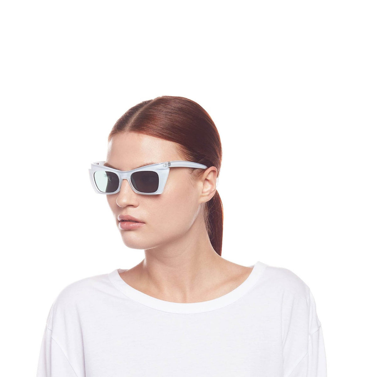 Le Specs For Never Mine – Blanc – verres verts – portées