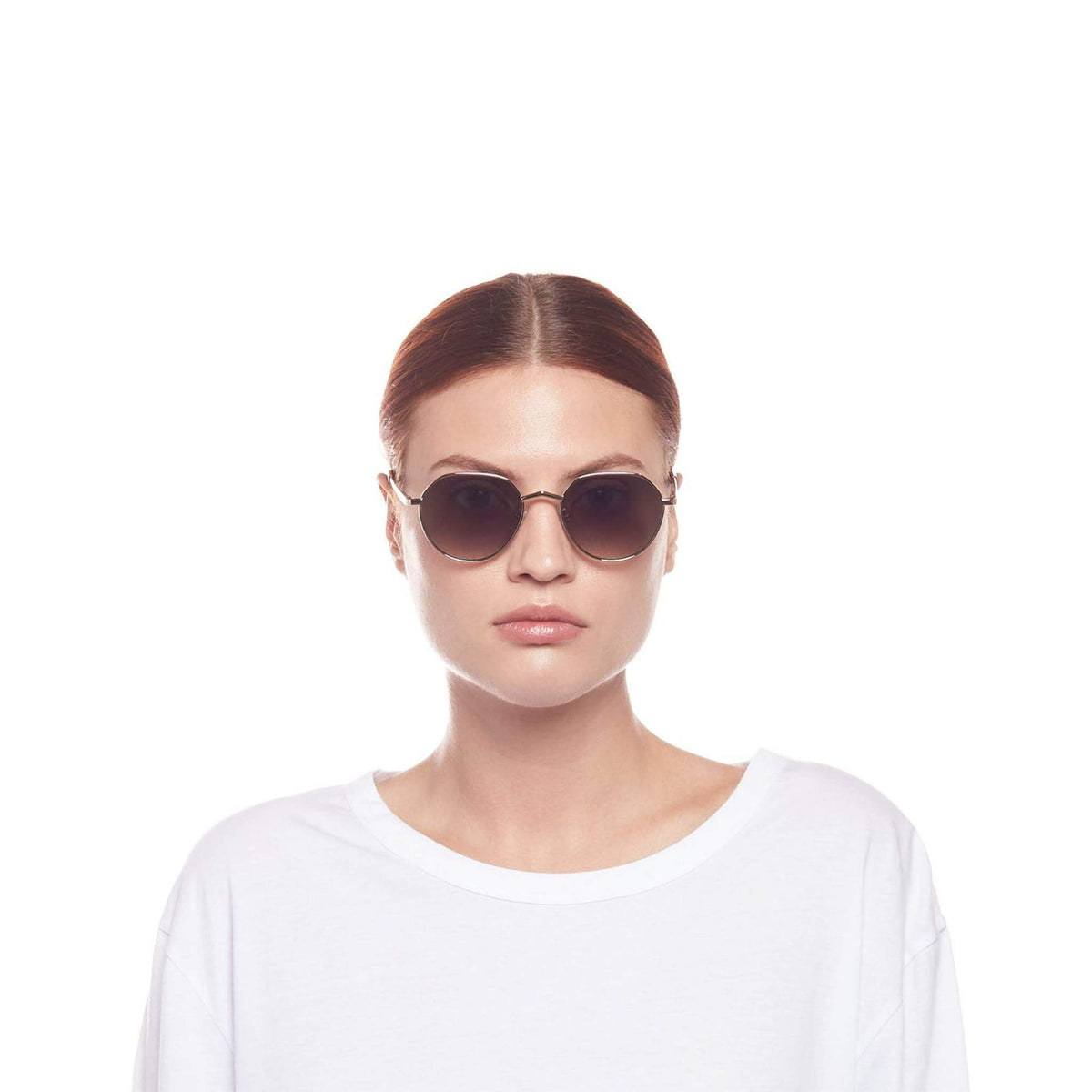 Le Specs Newfangle – Or – verres verts – portées