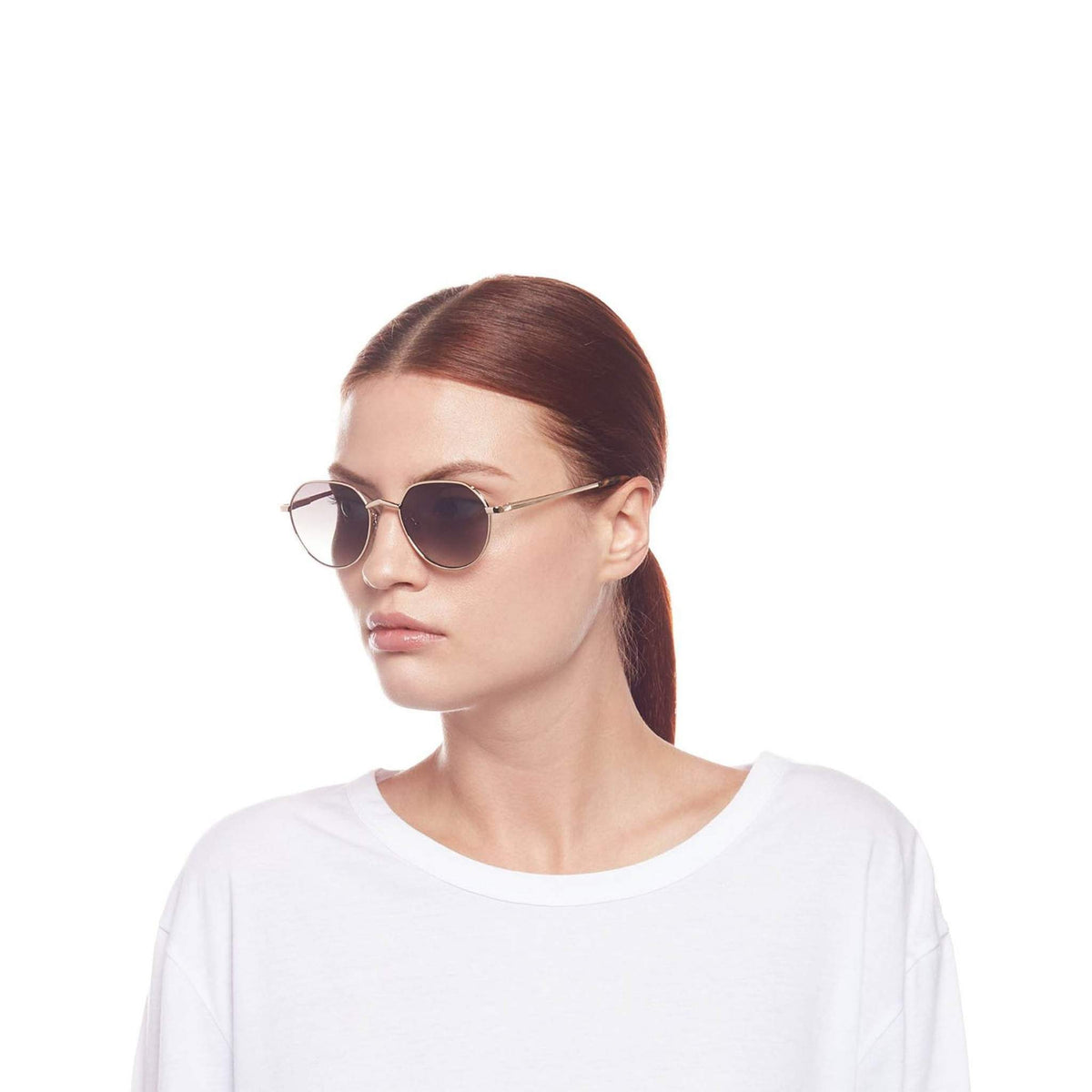 Le Specs Newfangle – Or – verres verts – portées
