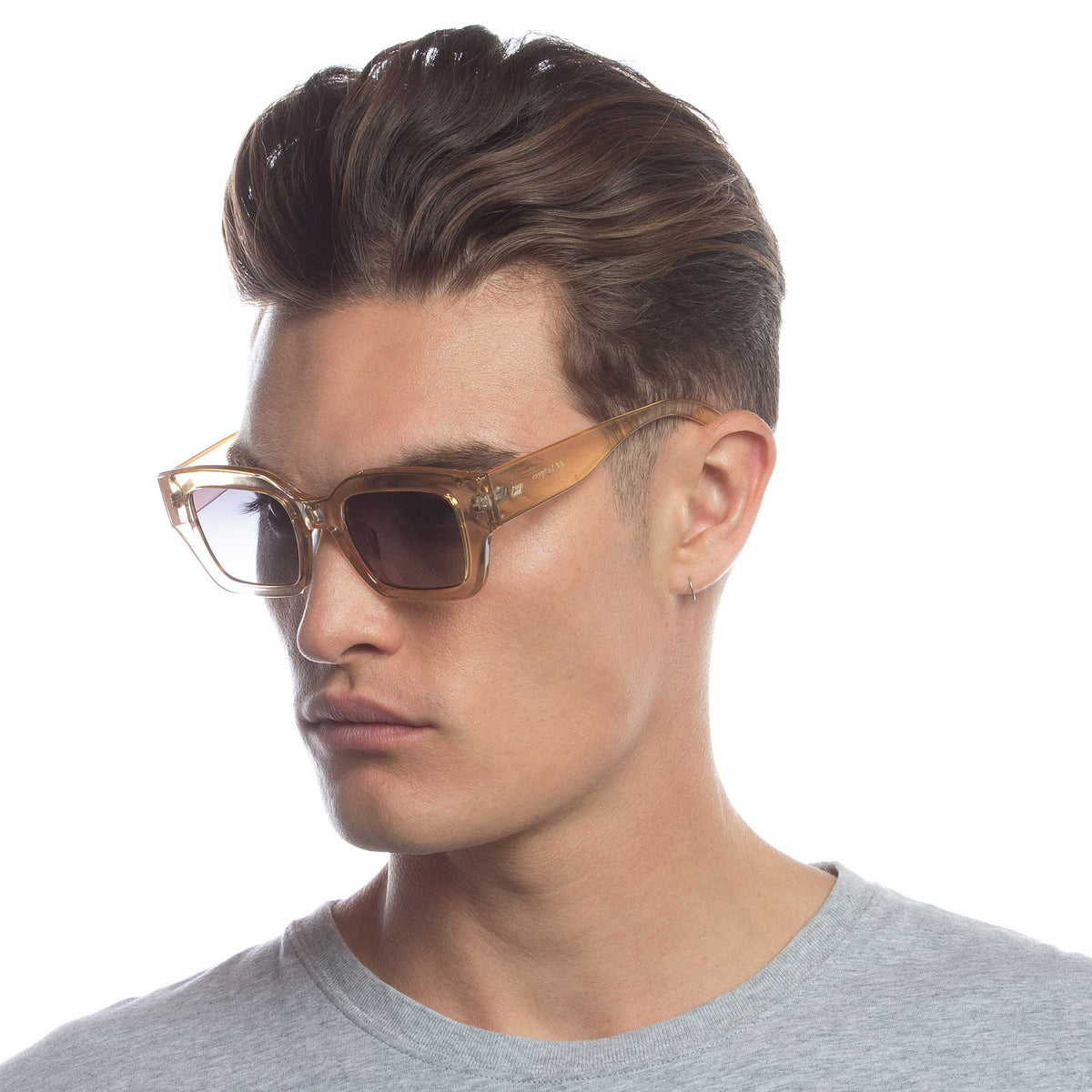 Le Specs Hypnos Alt Fit – Transparent – verres gris – portées
