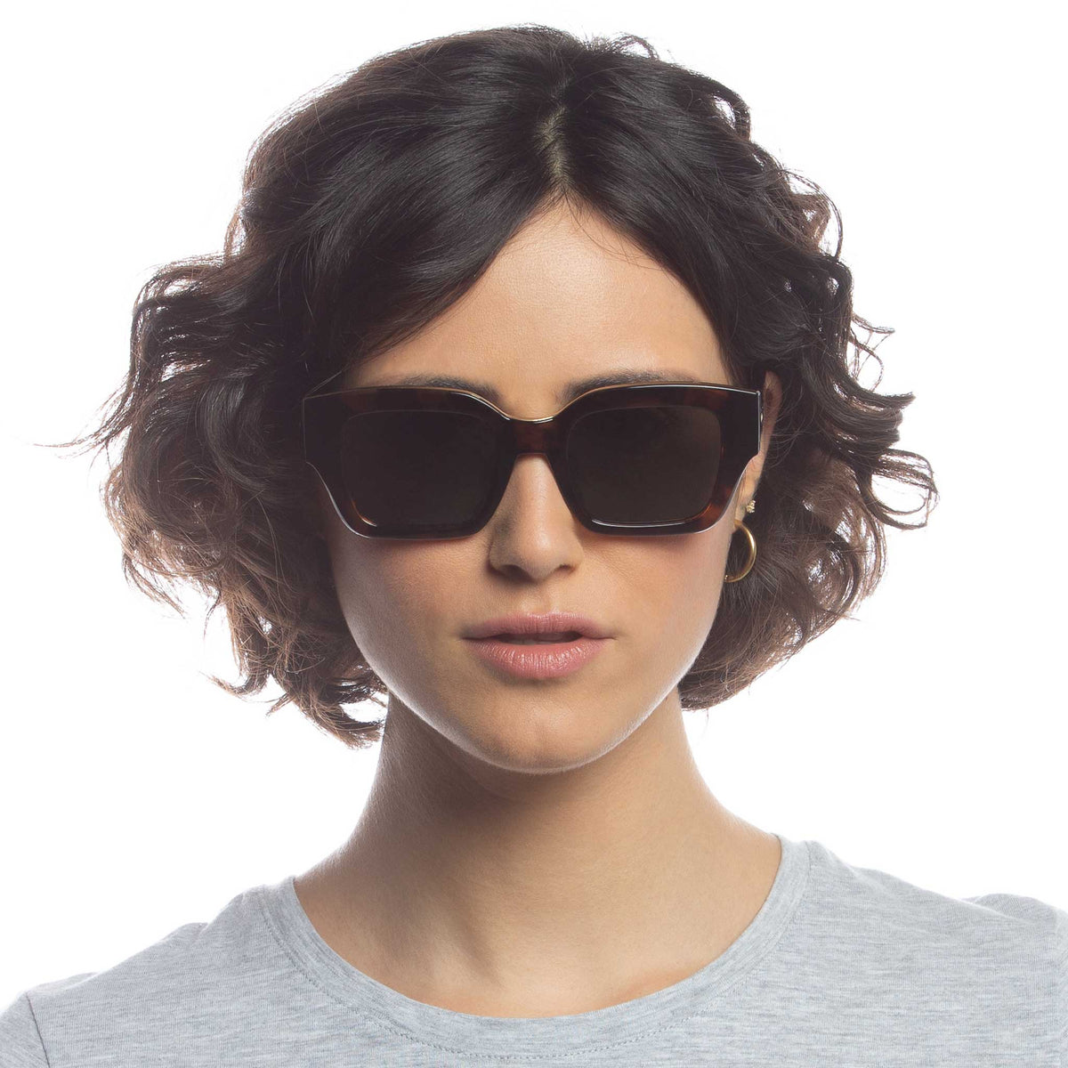 Le Specs Hypnos Alt Fit – Écaille – verres noirs – portées