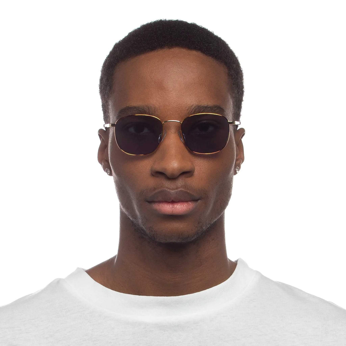Le Specs Neptune Deux – Écaille – verres bleus – portées