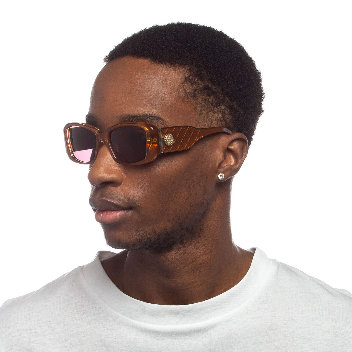 Le Specs Nouveau Riche – Marron – verres mauves – portées
