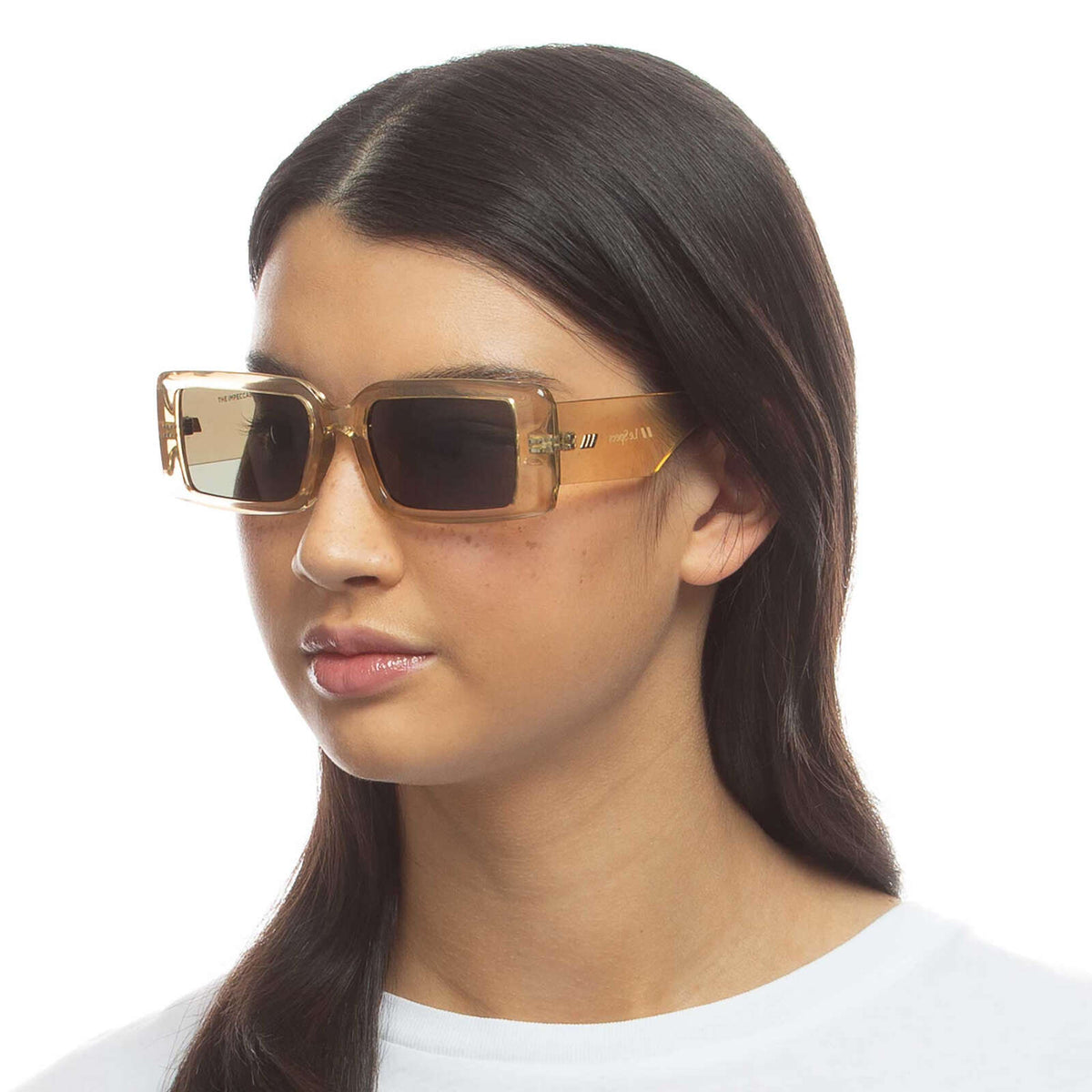 Le Specs The Impeccable – Transparent – verres noirs – portées