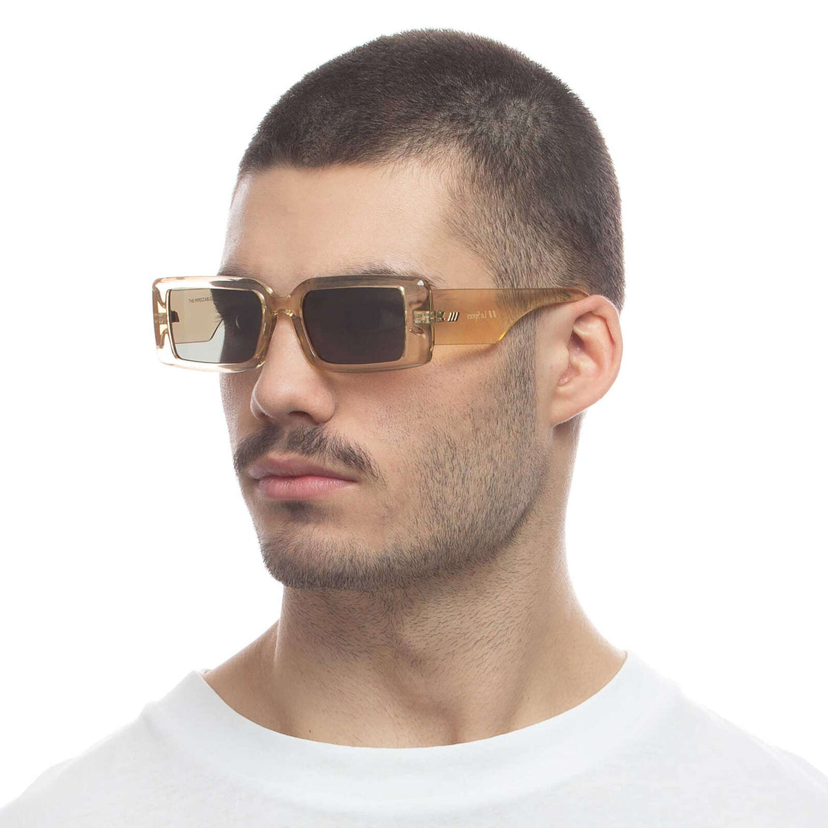 Le Specs The Impeccable – Transparent – verres noirs – portées